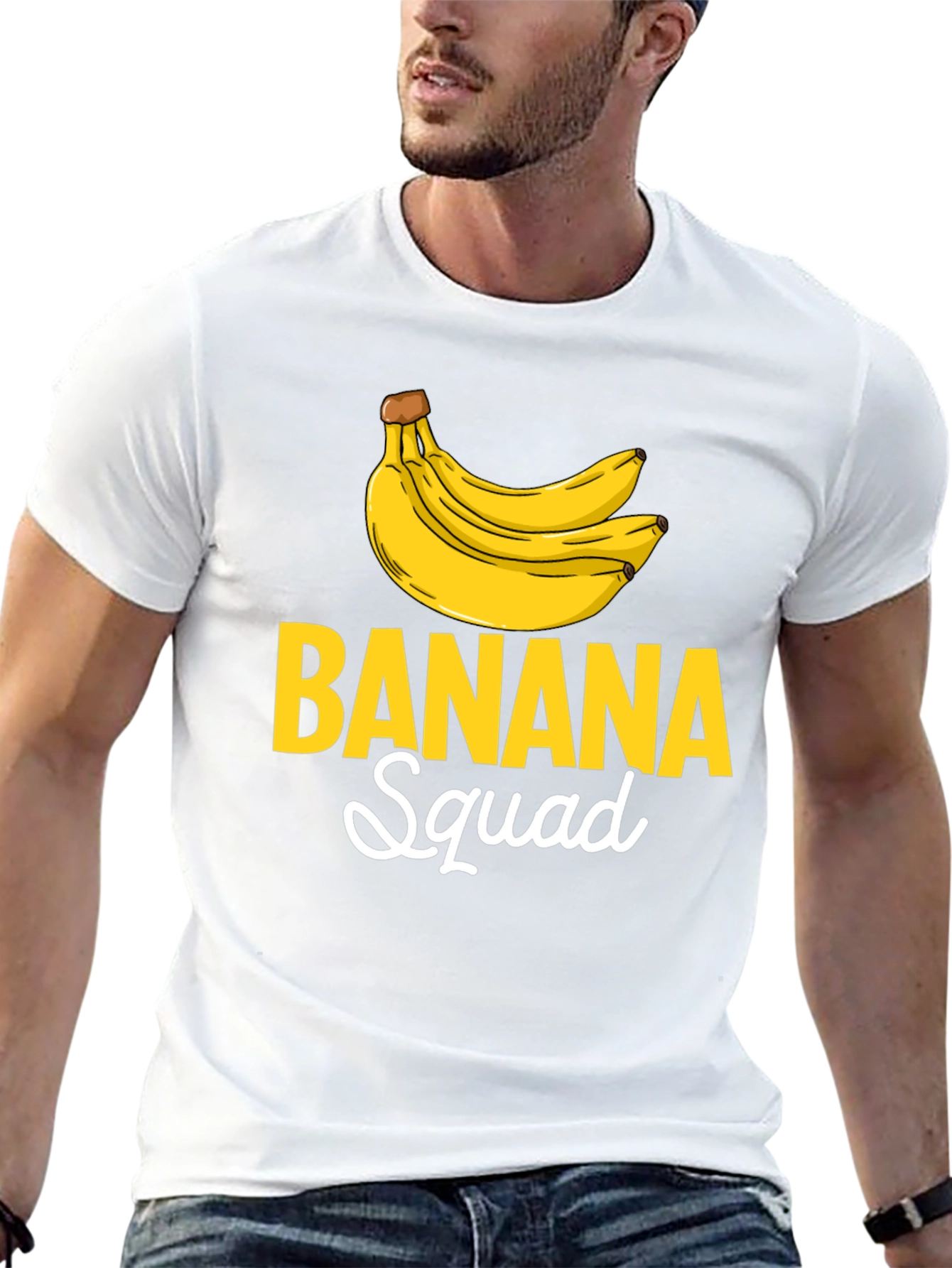 Black Banana Squad Graphic Tee - Funny Fruit T-Shirt view 13