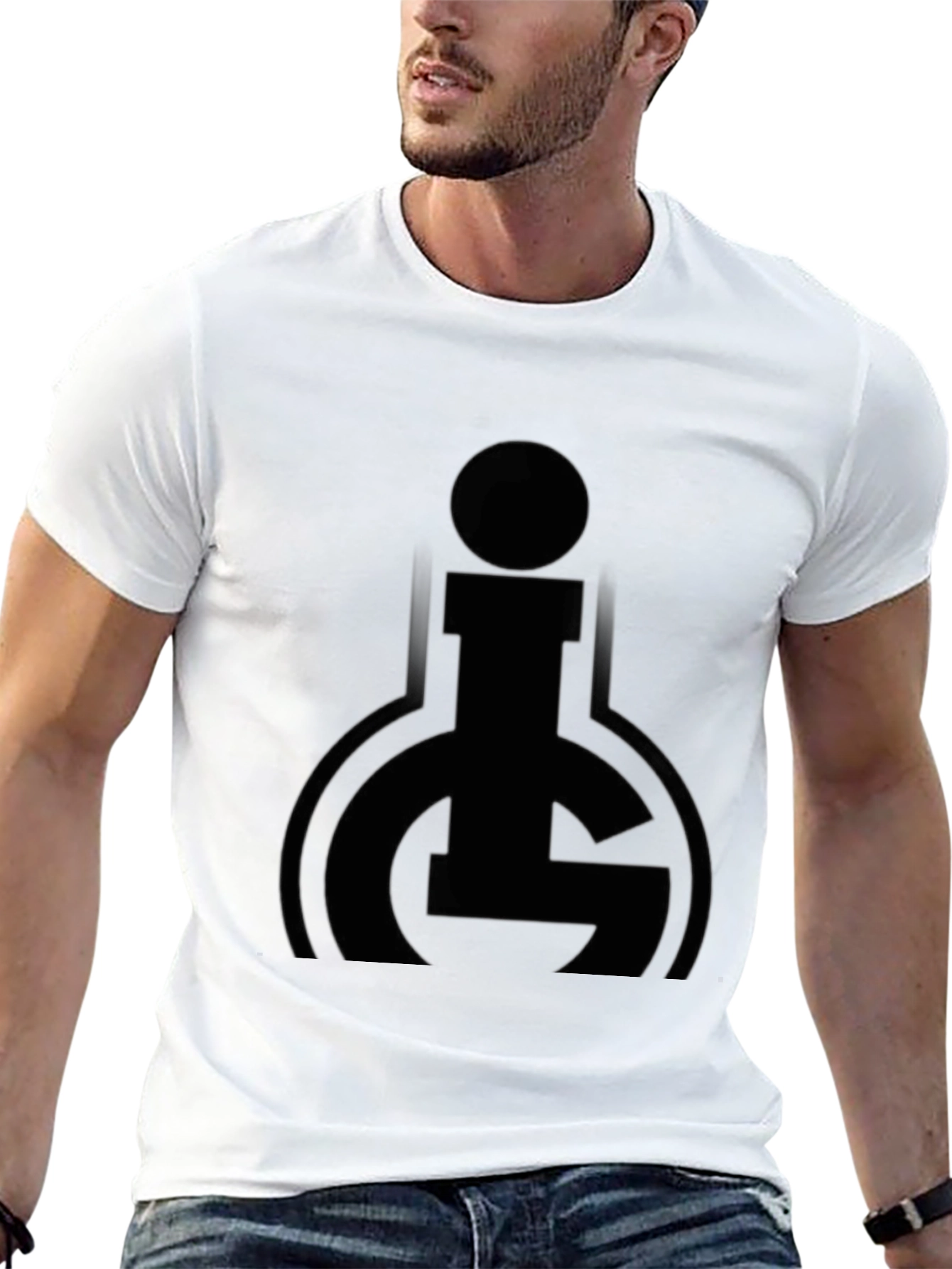 Black Black Graphic Tee - Modern Abstract Logo Design view 13