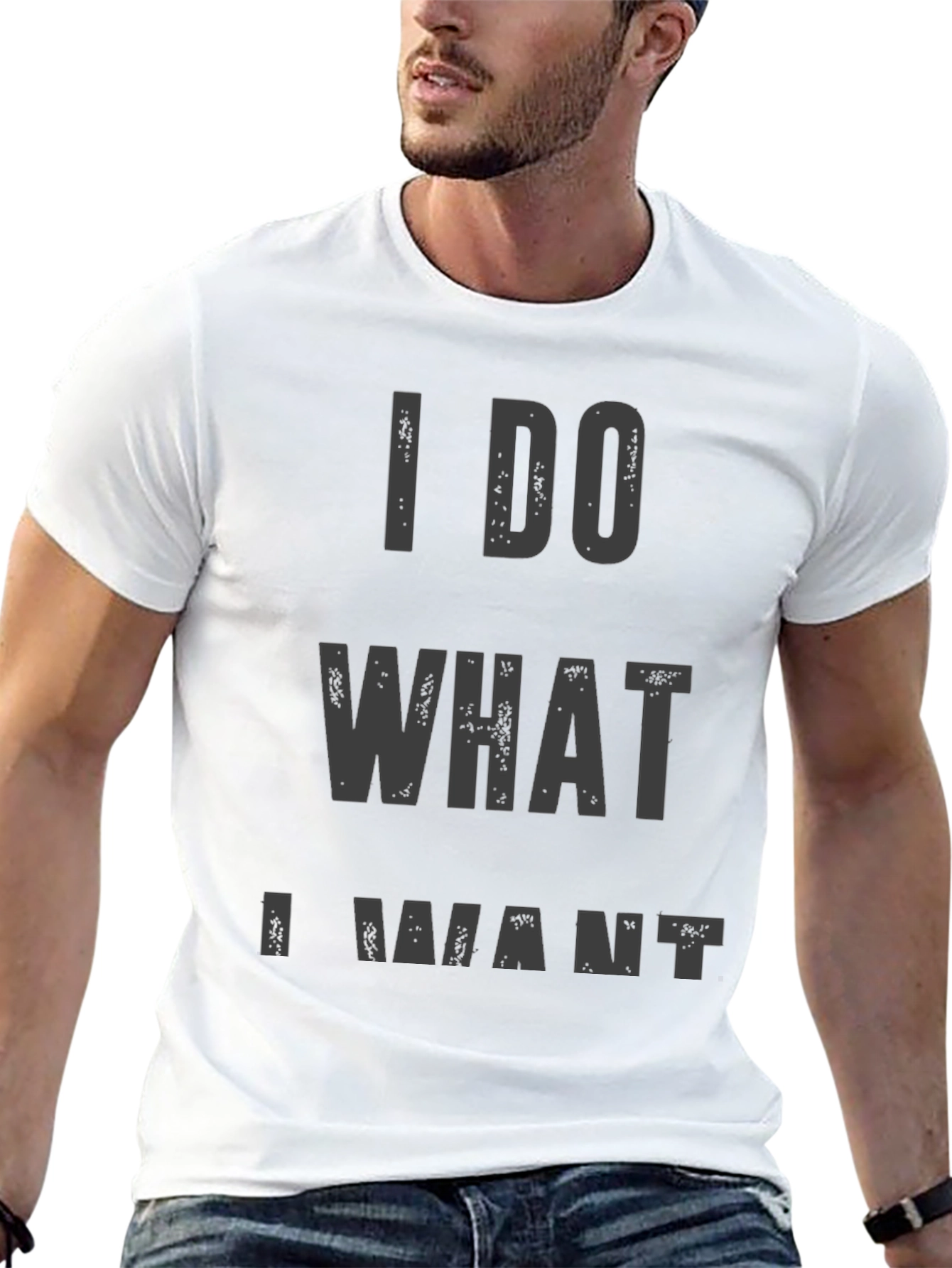 Black I Do What I Want Graphic Tee - Black view 13
