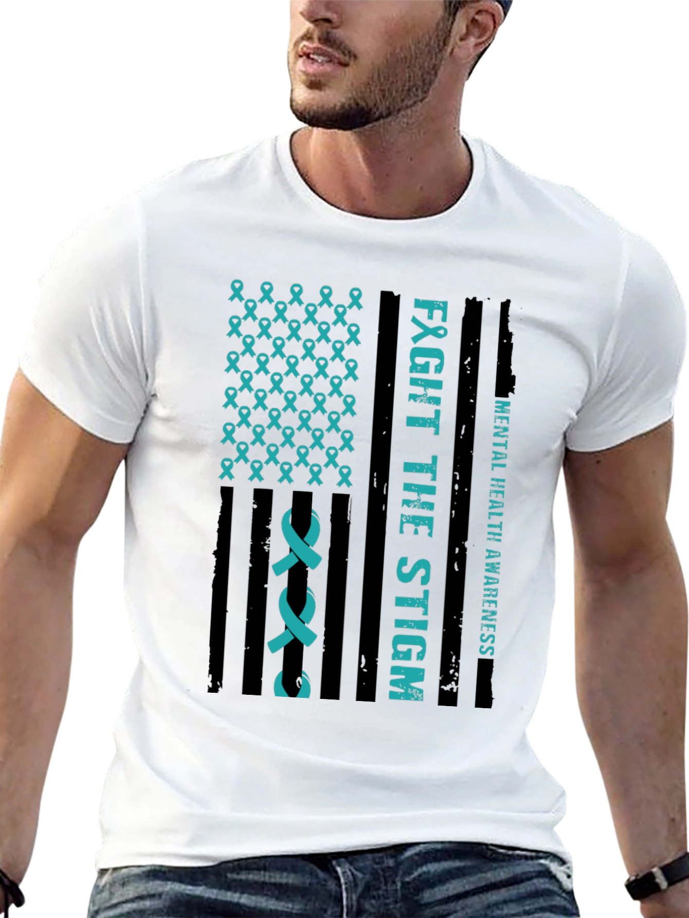 Black Mental Health Awareness T-Shirt - Fight The Stigma view 13