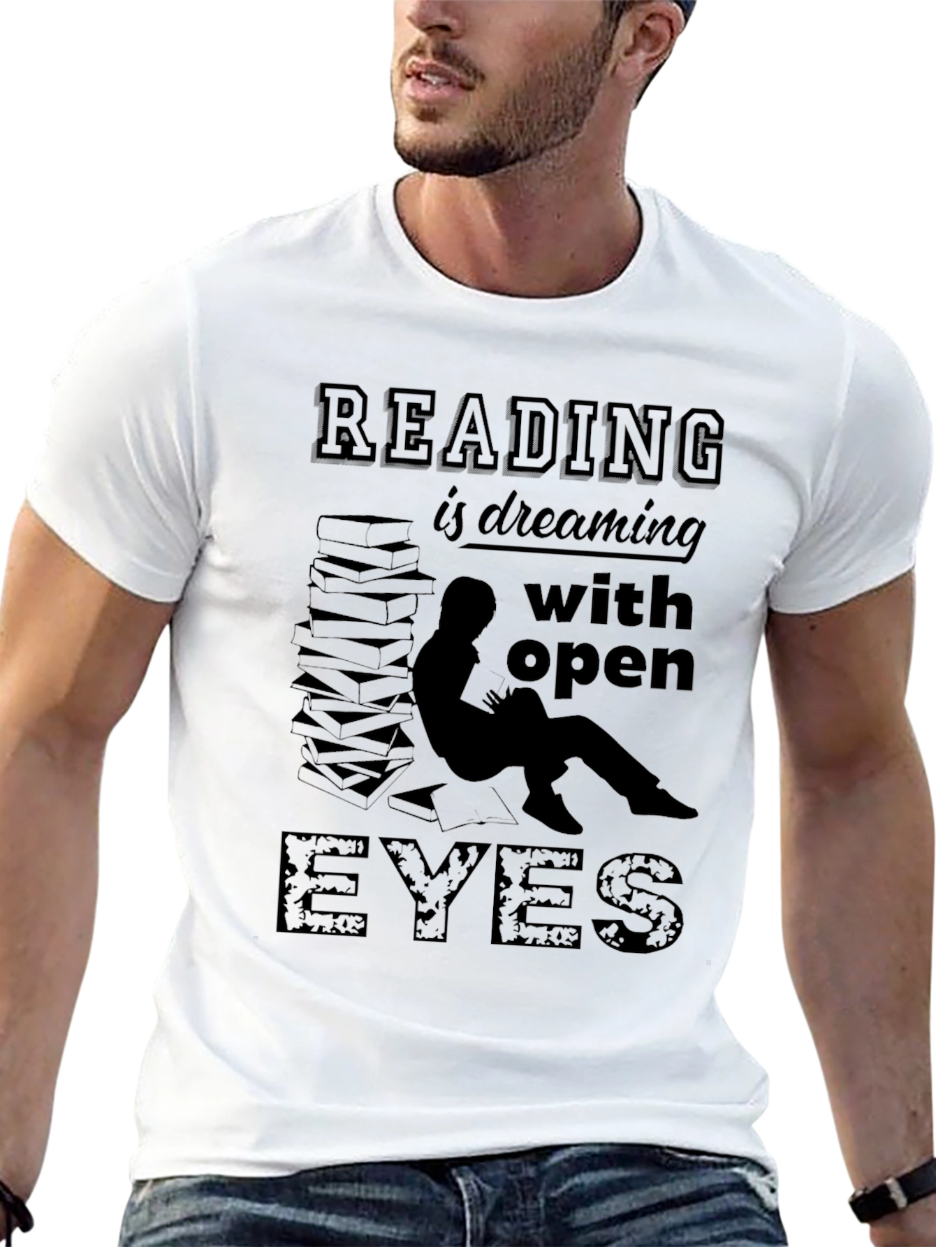 Black Reading is Dreaming T-Shirt view 13