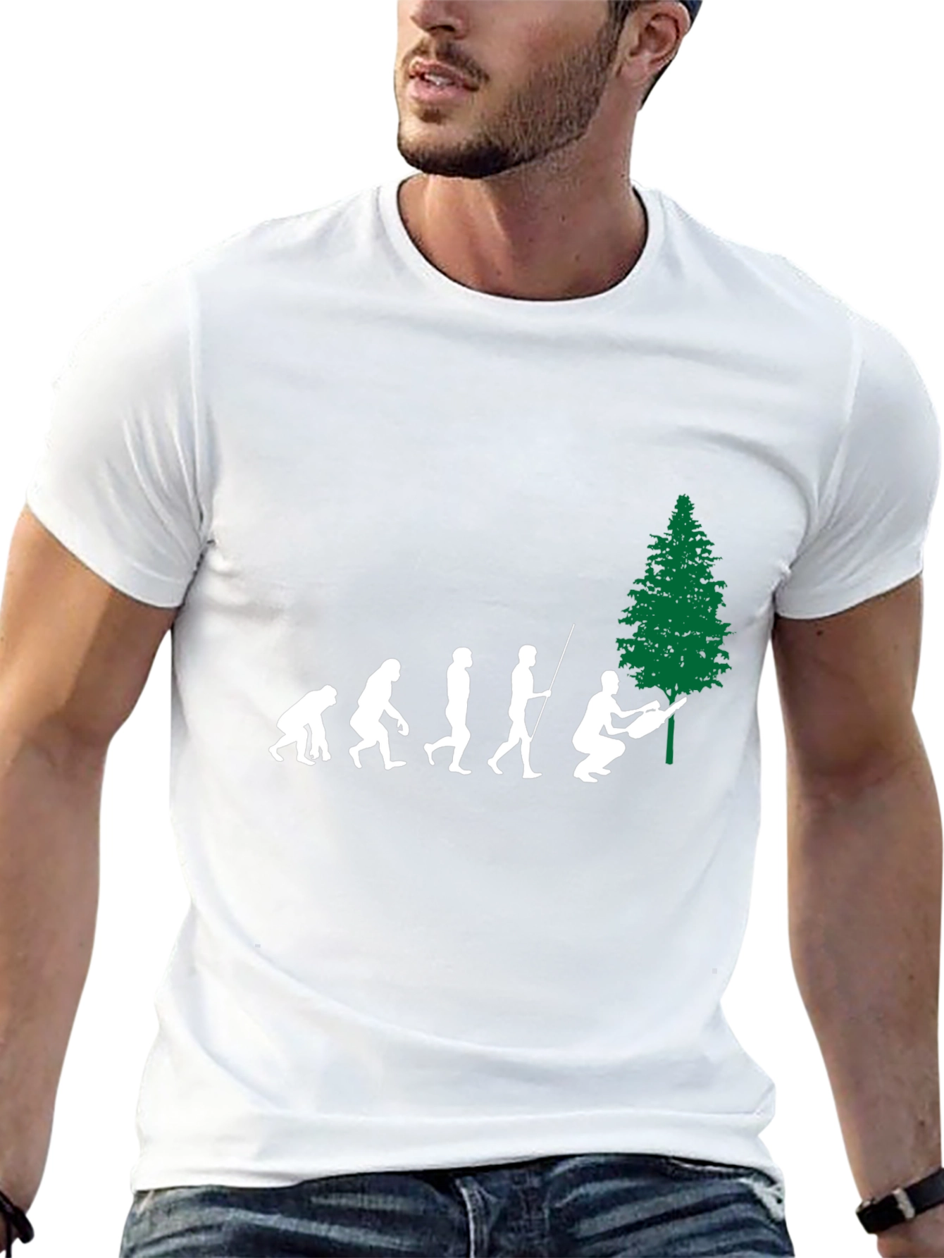 Black Evolution of Lumberjack Black T-Shirt view 13