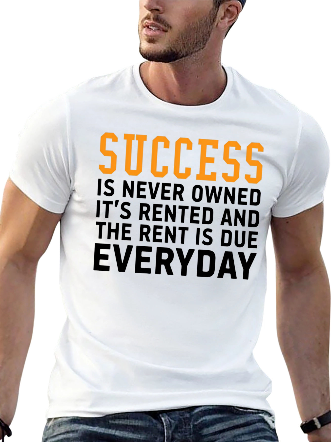 Black Success Rent Due Everyday Graphic Tee view 13