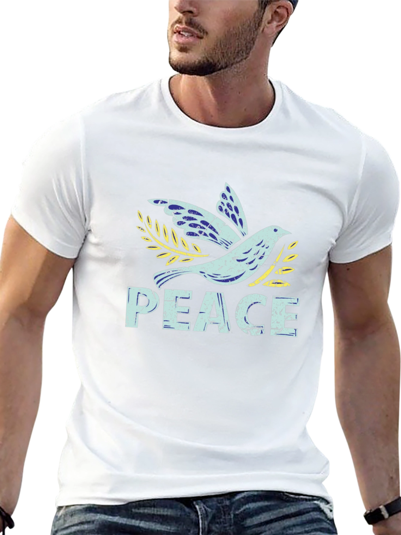 Black Peace Dove Graphic Tee - Unisex Soft Cotton Blend view 13