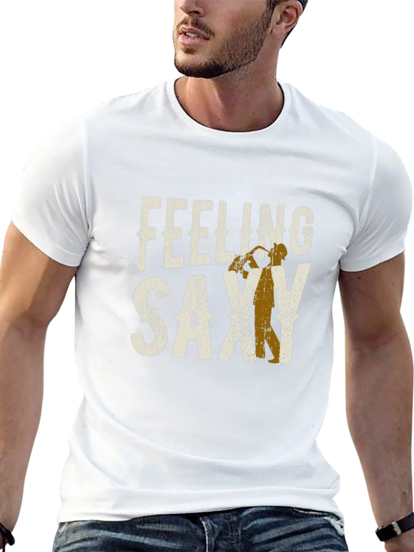 Black Feeling Saxy Graphic T-Shirt view 13