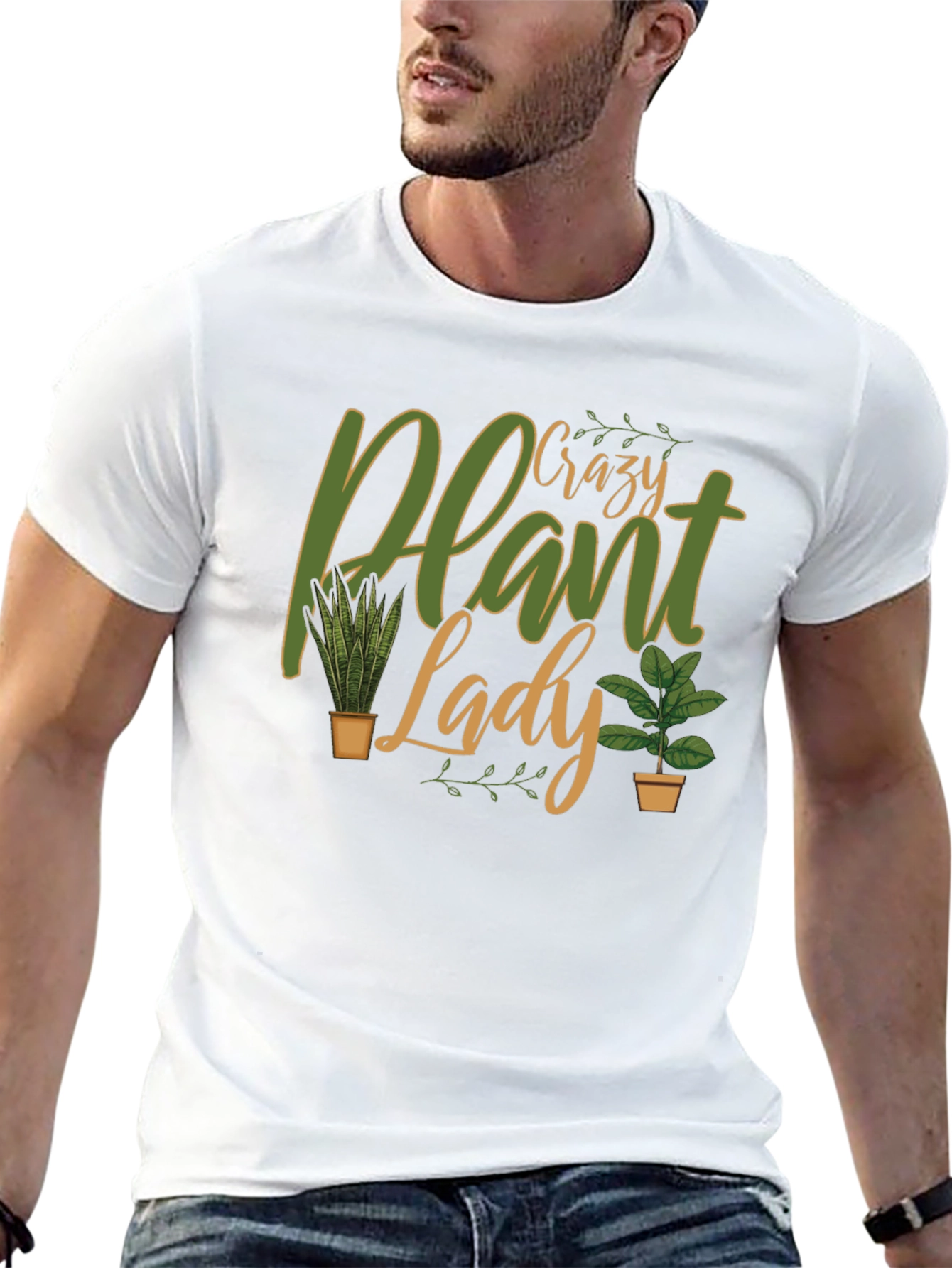 Crazy Plant Lady Graphic Tee - Novelty Gardener Shirt - 13