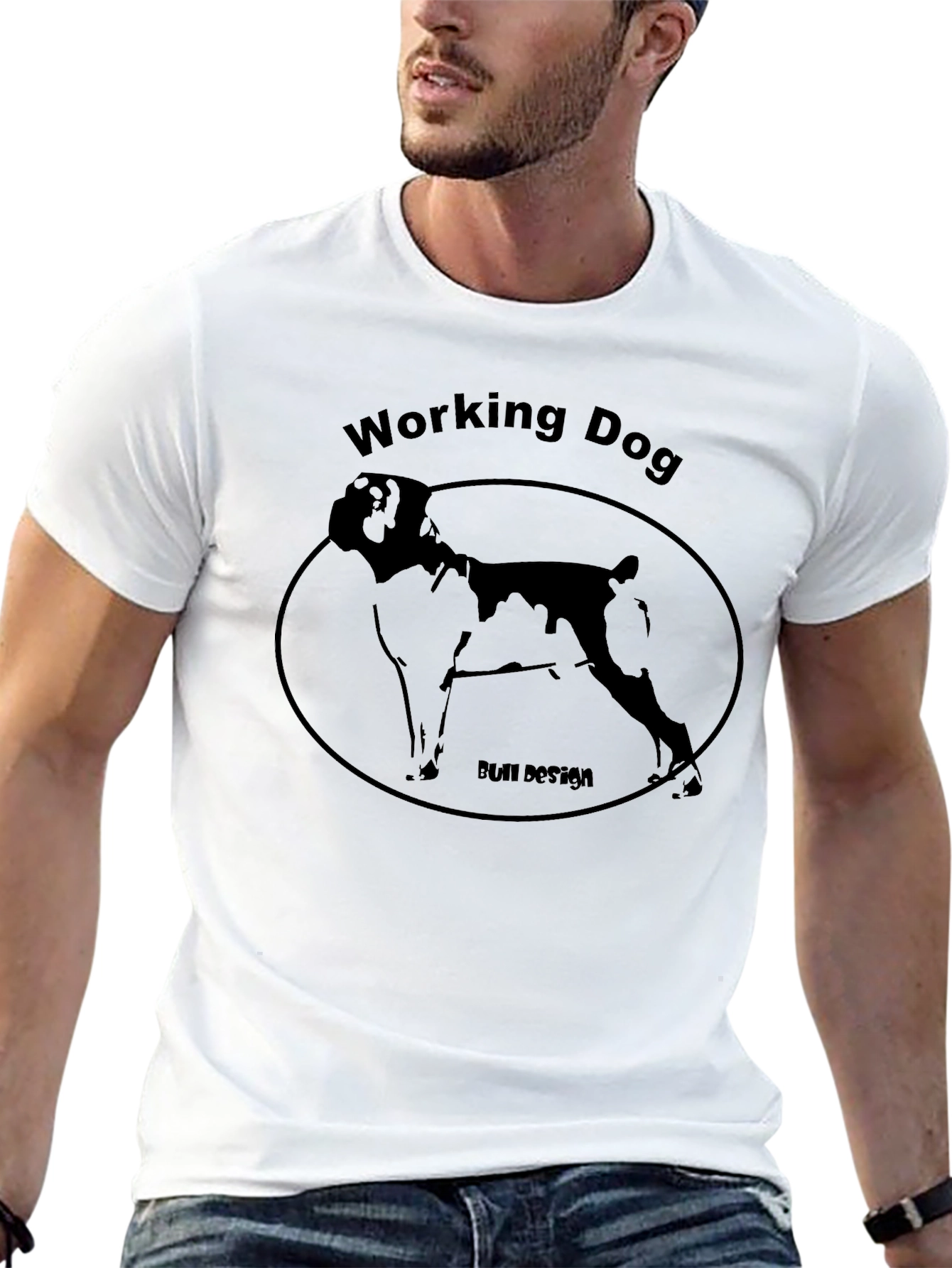 Black Working Dog T-Shirt - Stylish Dog Breed Design view 13