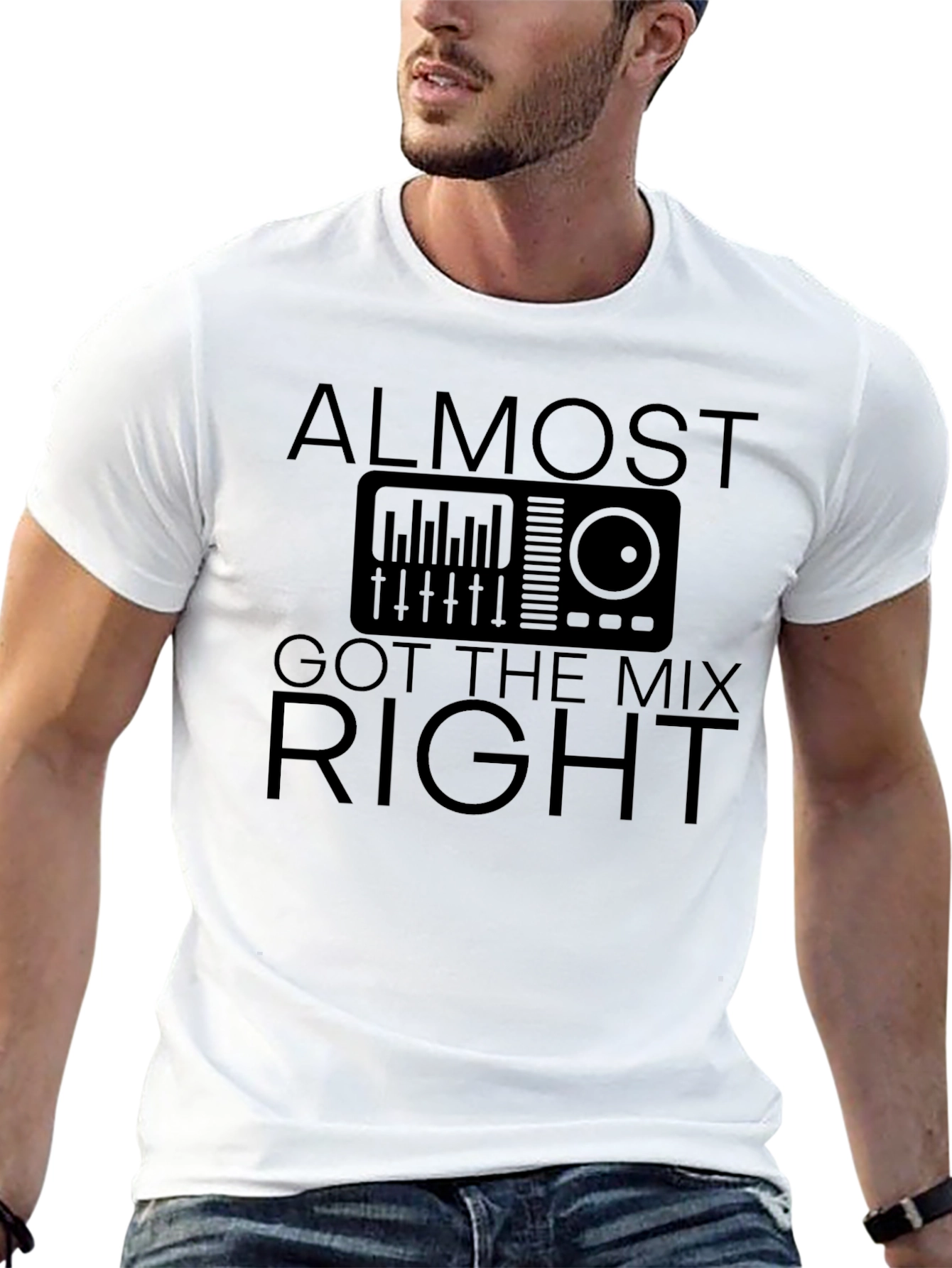 Black Almost Got the Mix Right DJ T-Shirt view 13