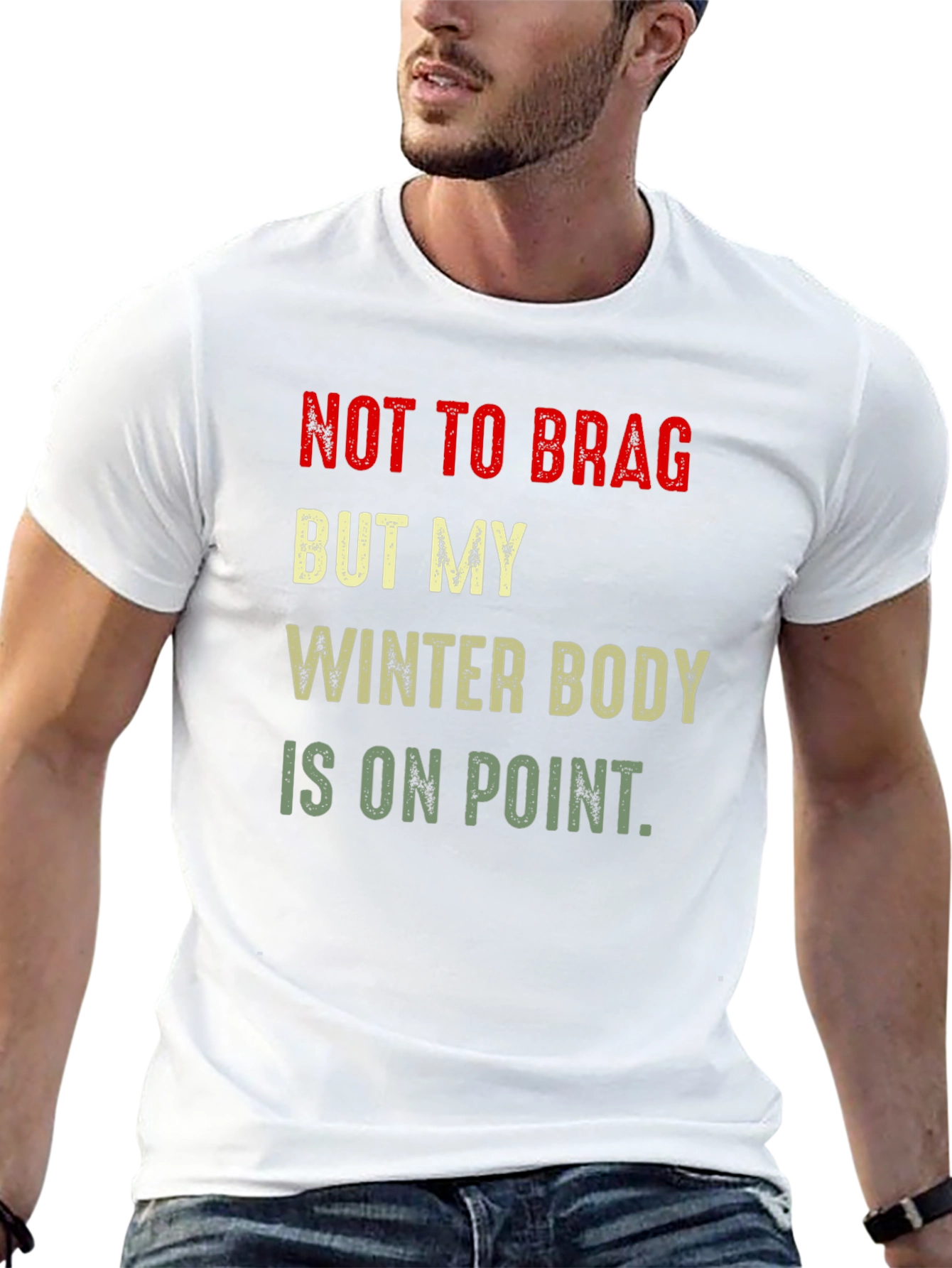 Black Winter Body On Point T-Shirt - Funny Graphic Tee view 13