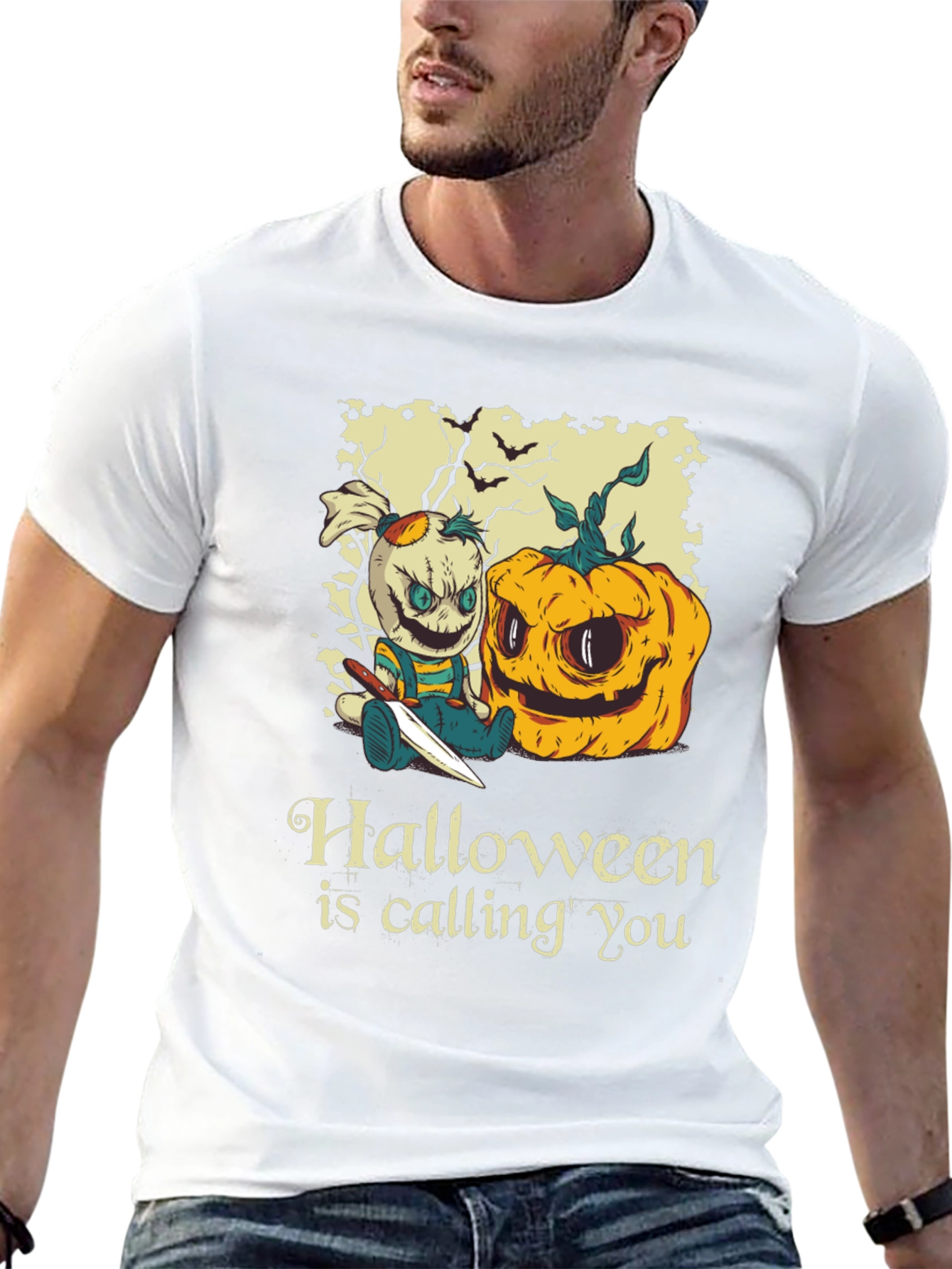 Black Halloween is Calling You T-Shirt view 13