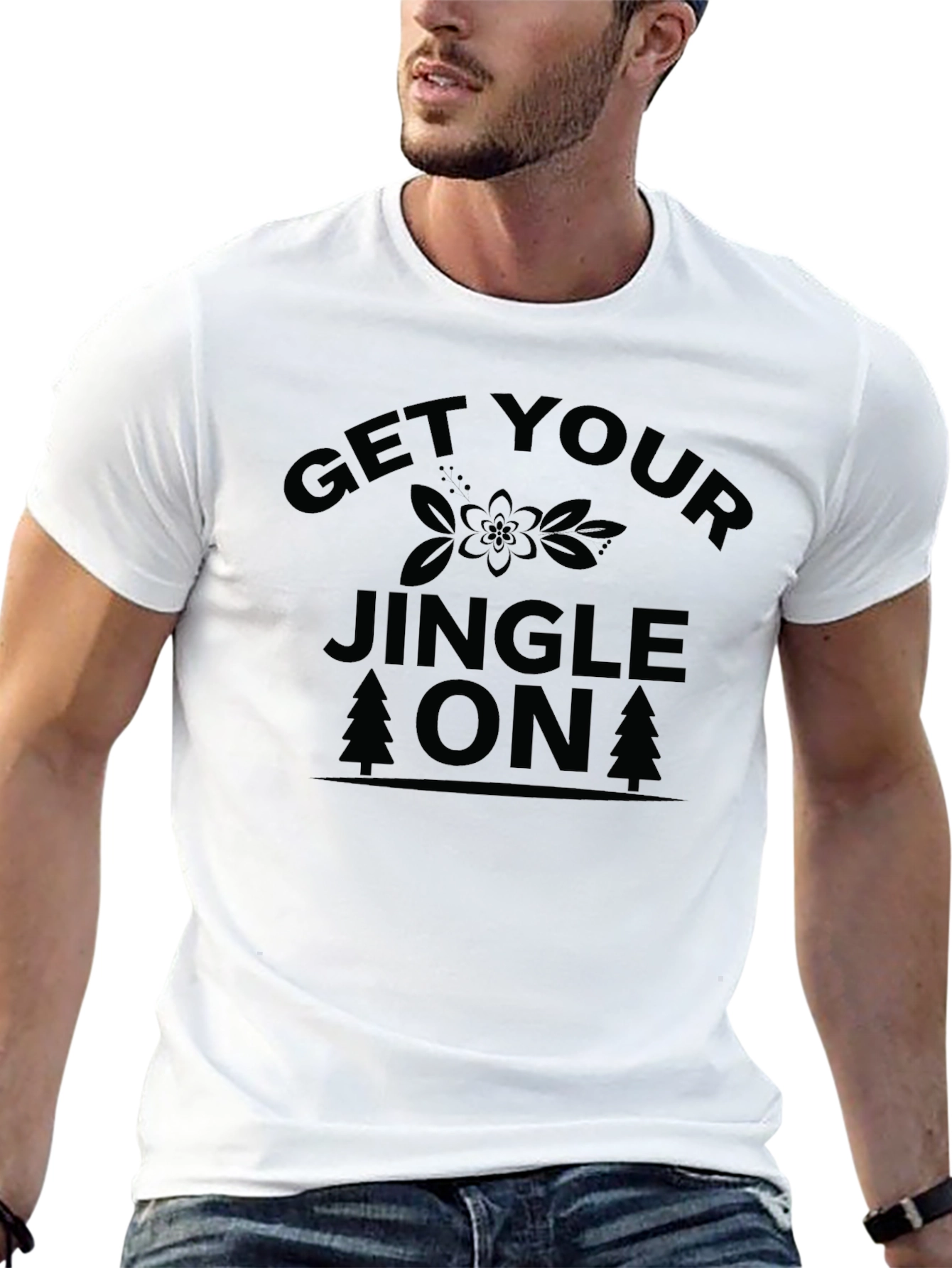 Black Get Your Jingle On Holiday Tee - Christmas T-Shirt view 13