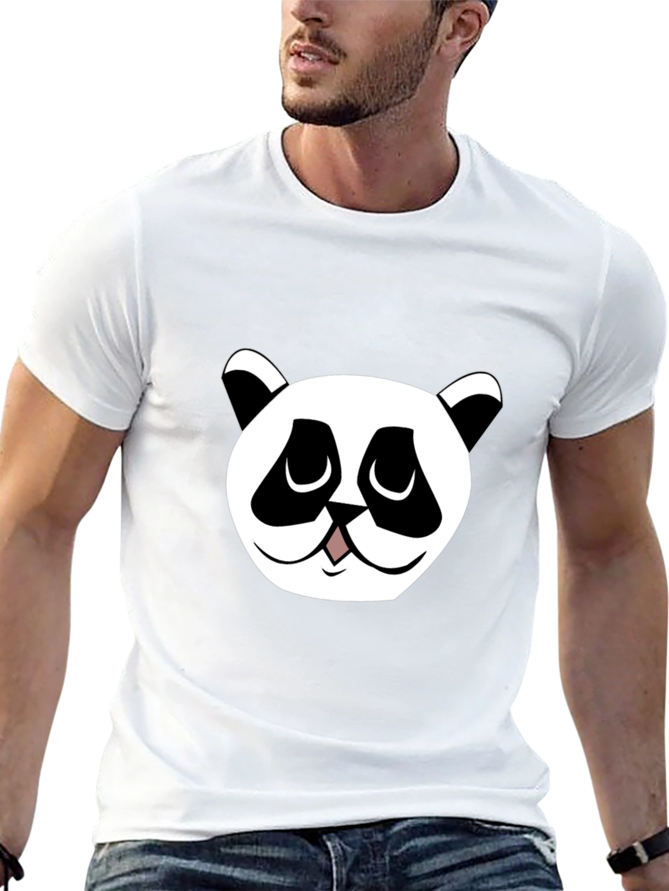 Panda Graphic Tee - Black Cotton Blend - 13