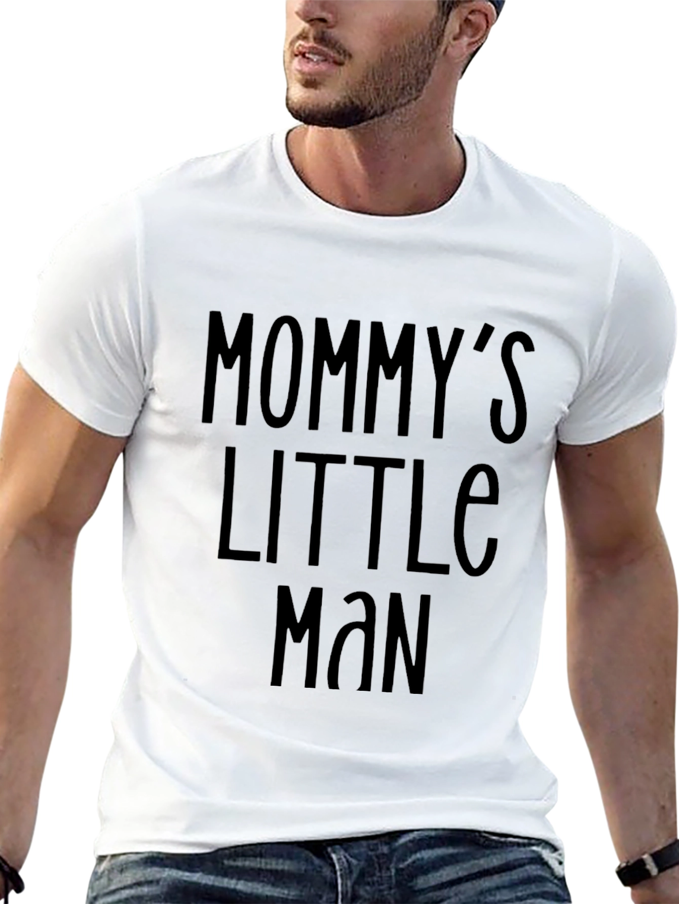 Black Mommy's Little Man Black Tee view 13