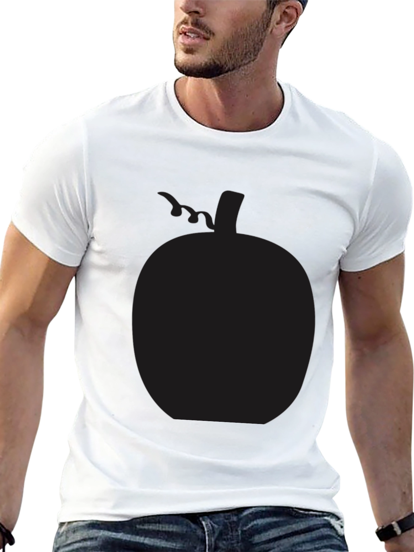 Black Men's Black Pumpkin Graphic Tee view 13