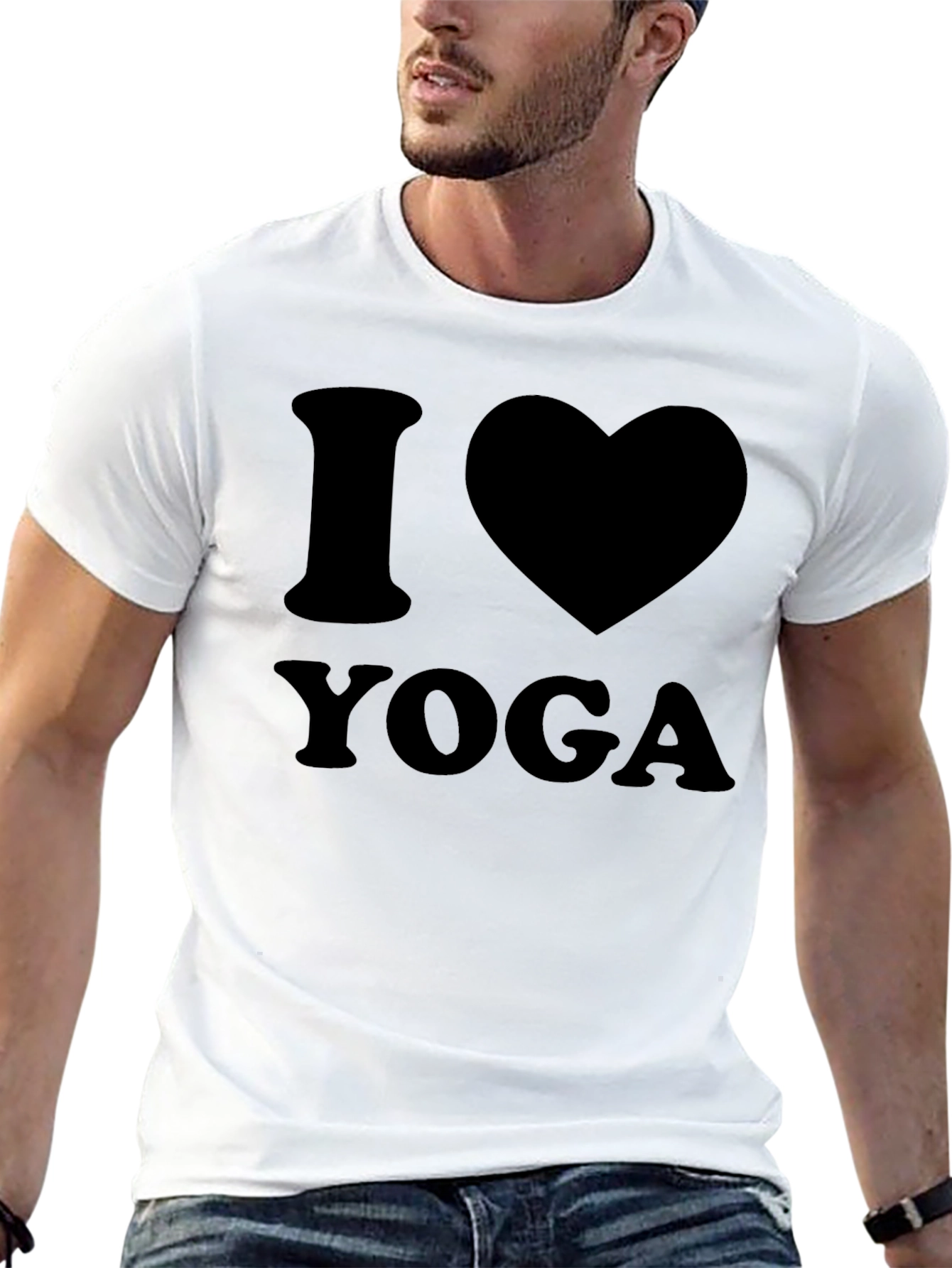 Black I Heart Yoga Black T-Shirt view 13