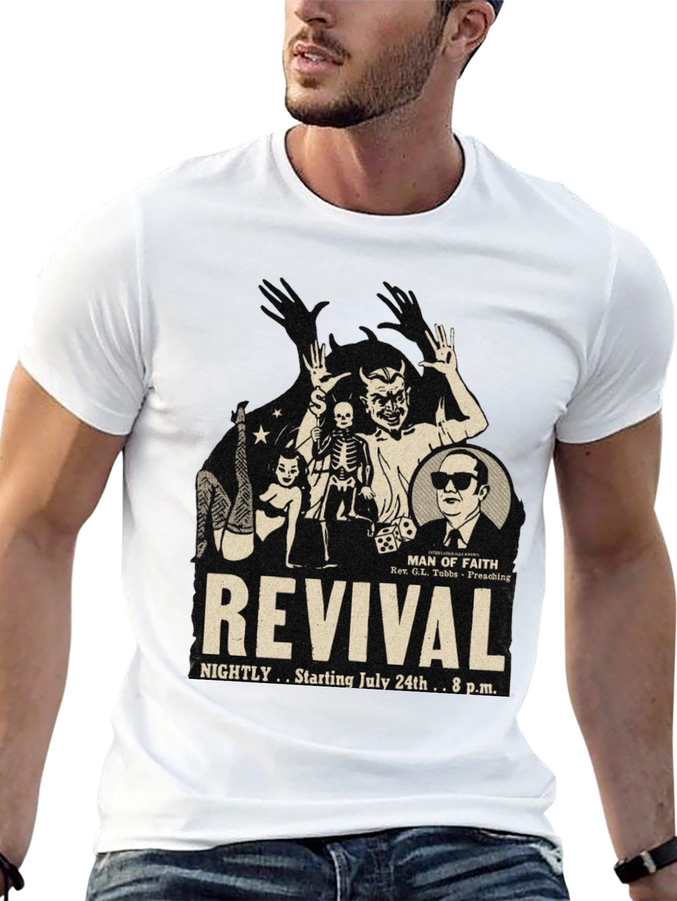 Black Revival Graphic Print T-Shirt view 13