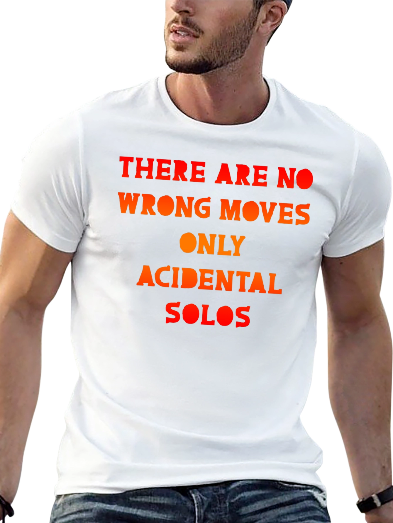 Black Funny "Accidental Solos" Black T-Shirt view 13