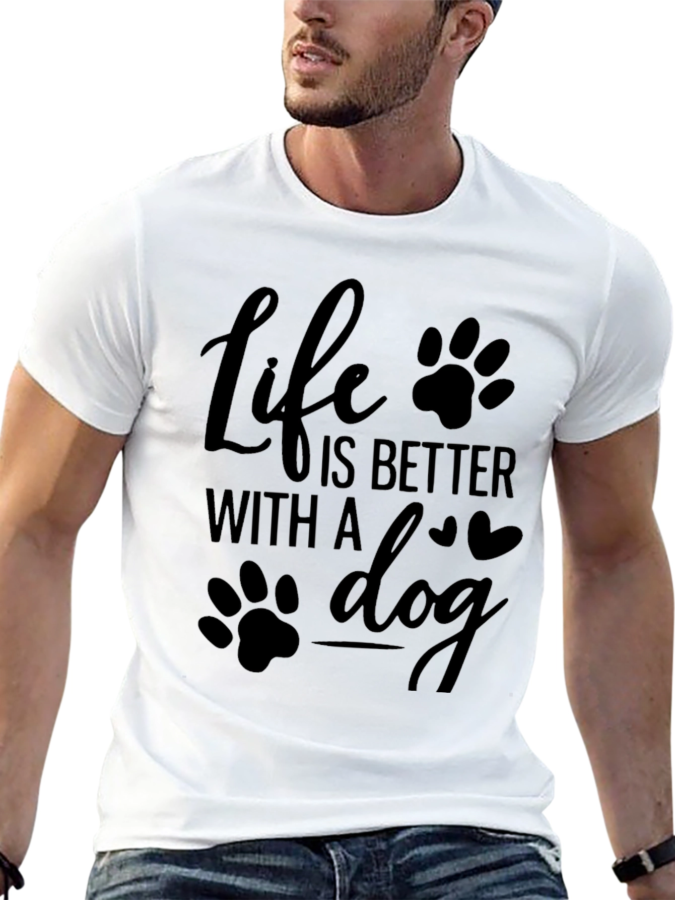 Black Life is Better with a Dog T-Shirt view 13