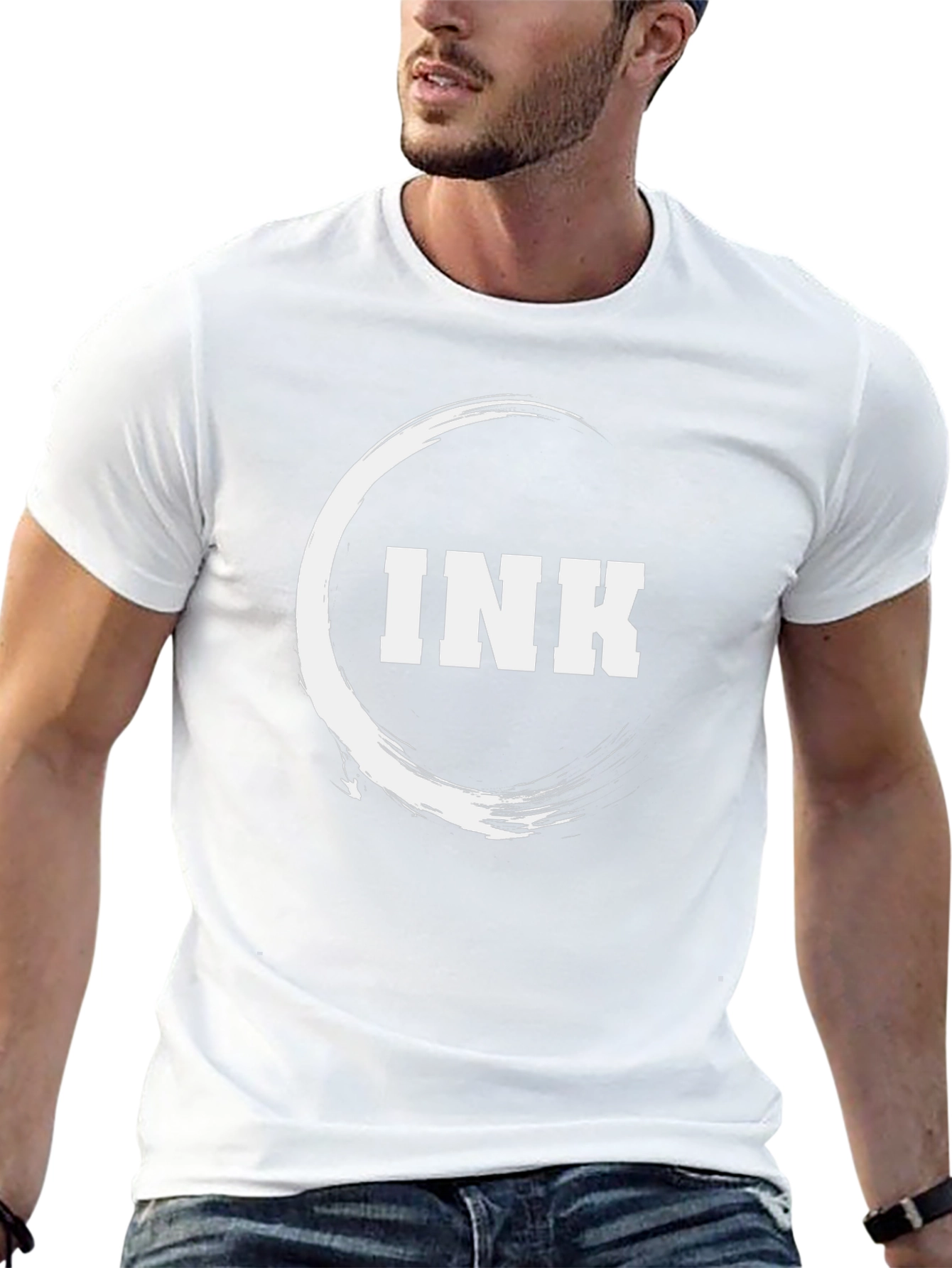 Black Ink Graphic Tee - Stylish and Unique Men's T-Shirt view 13