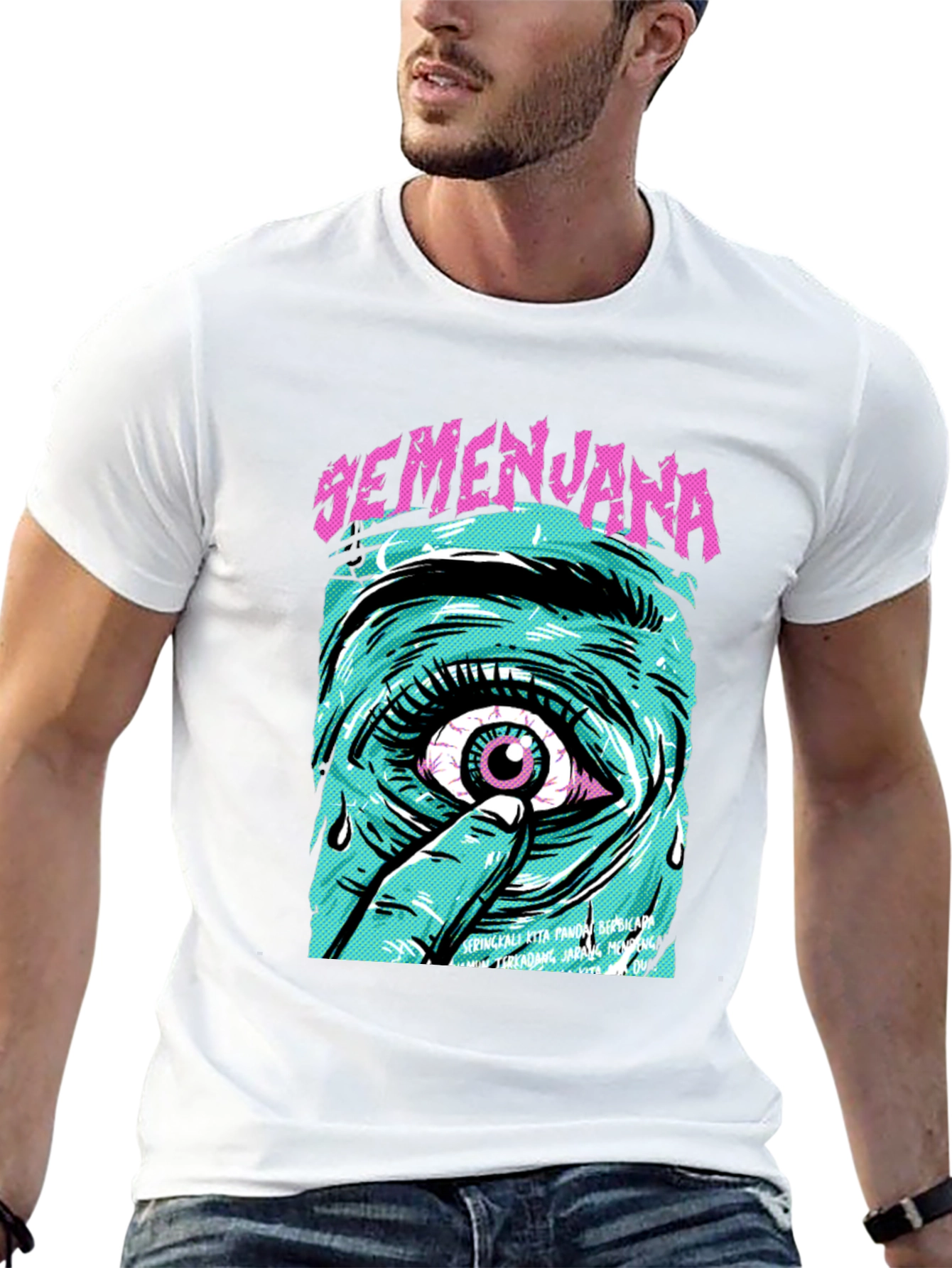 Black Eye Graphic Tee - Semenjana Black T-Shirt view 13