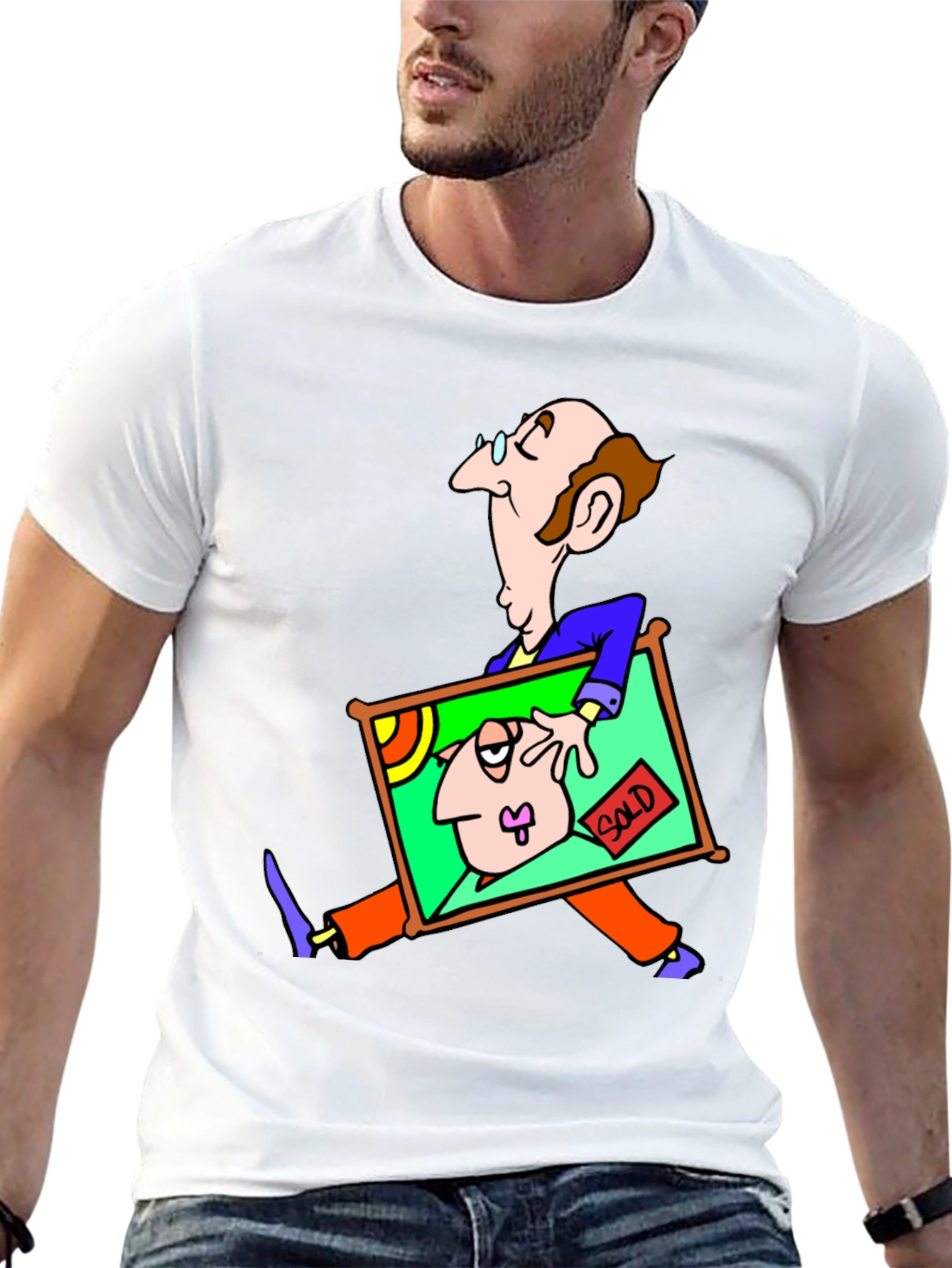 Black Cartoon Art T-Shirt - Whimsical Graphic Tee view 13