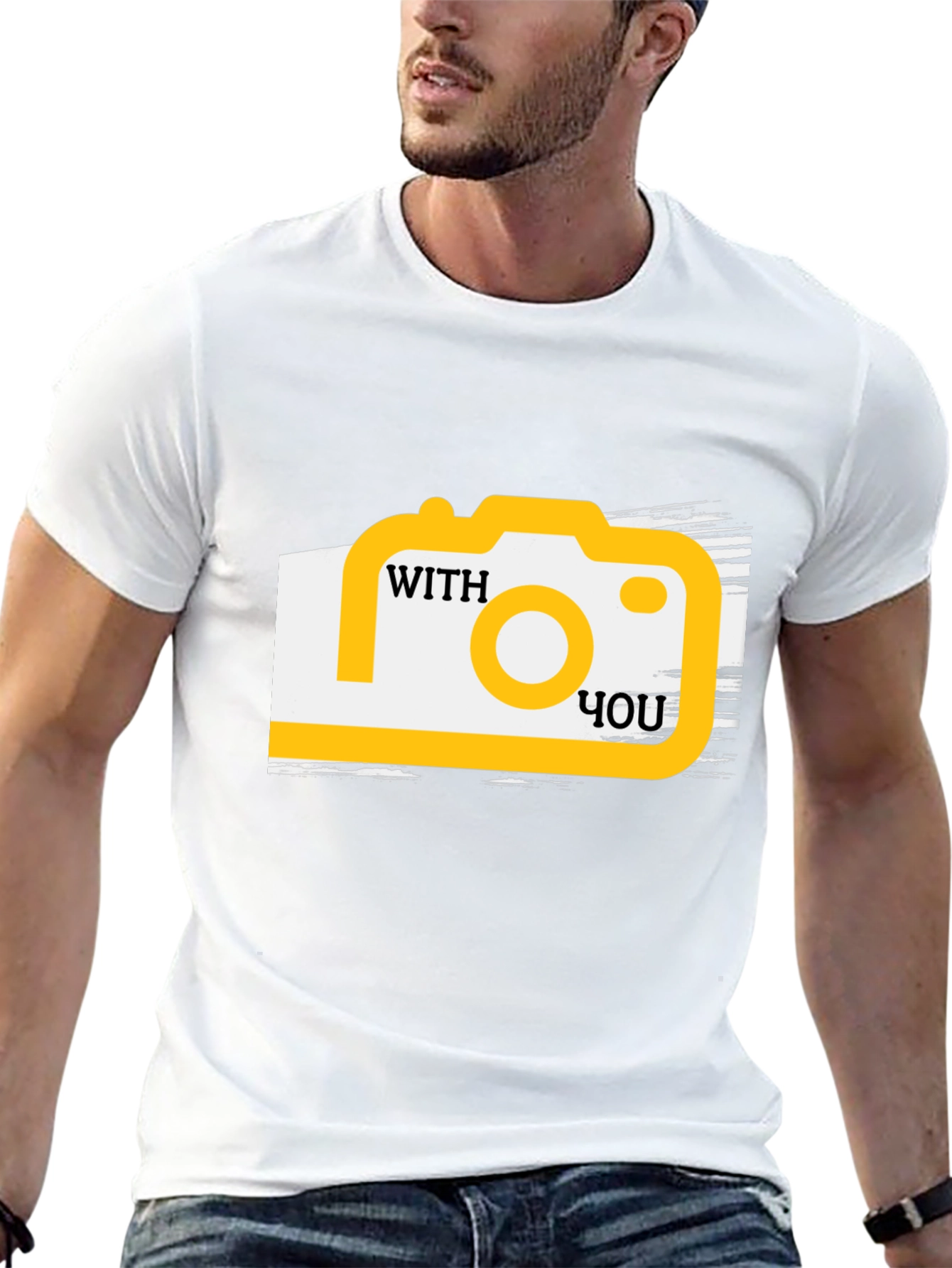 Black With You Camera Graphic Tee view 13