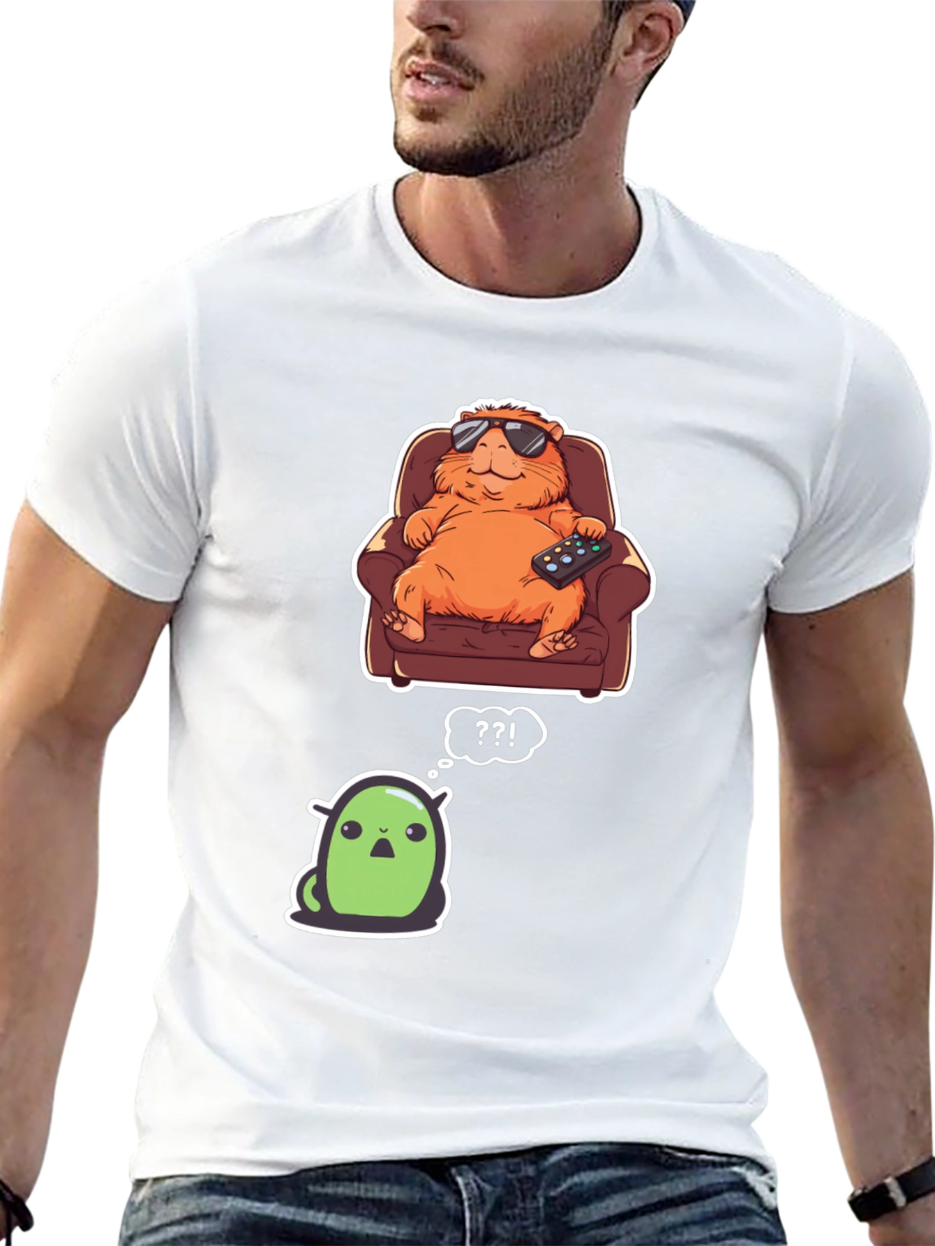 Black Cartoon Character Graphic T-Shirt view 13