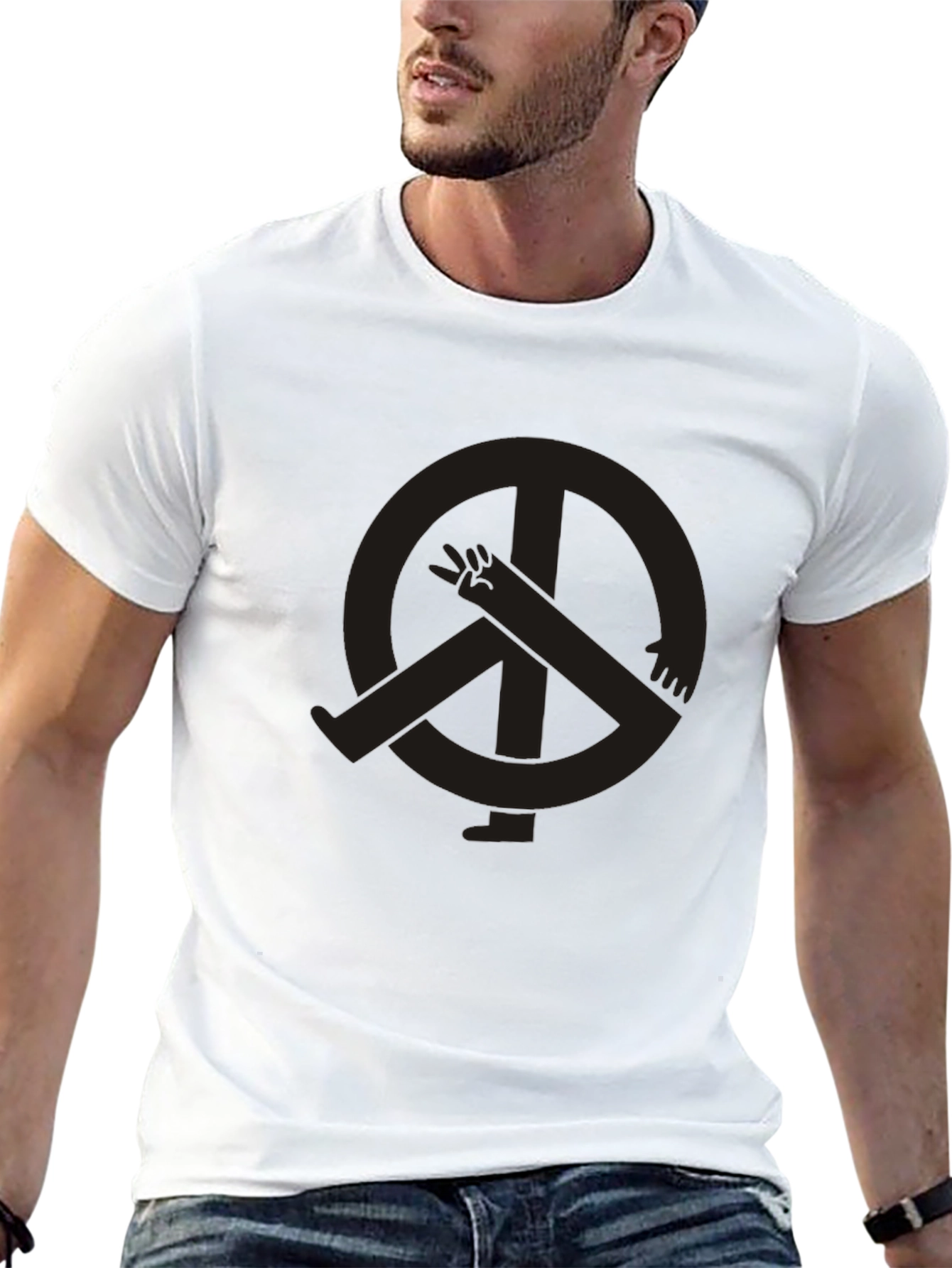 Black Peace Sign Tee view 13