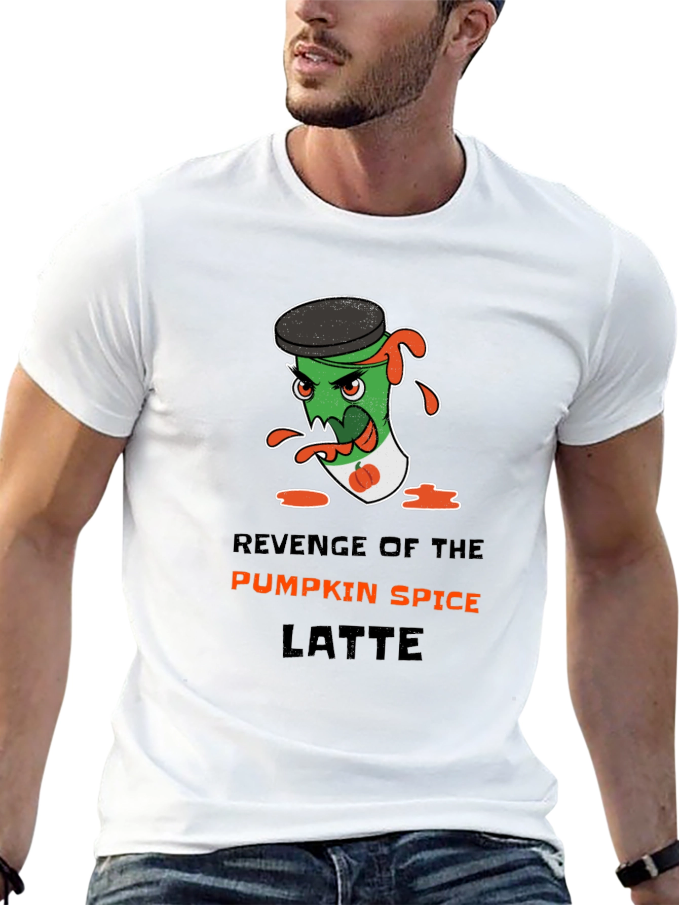 Black Revenge of Pumpkin Spice Latte Graphic Tee view 13