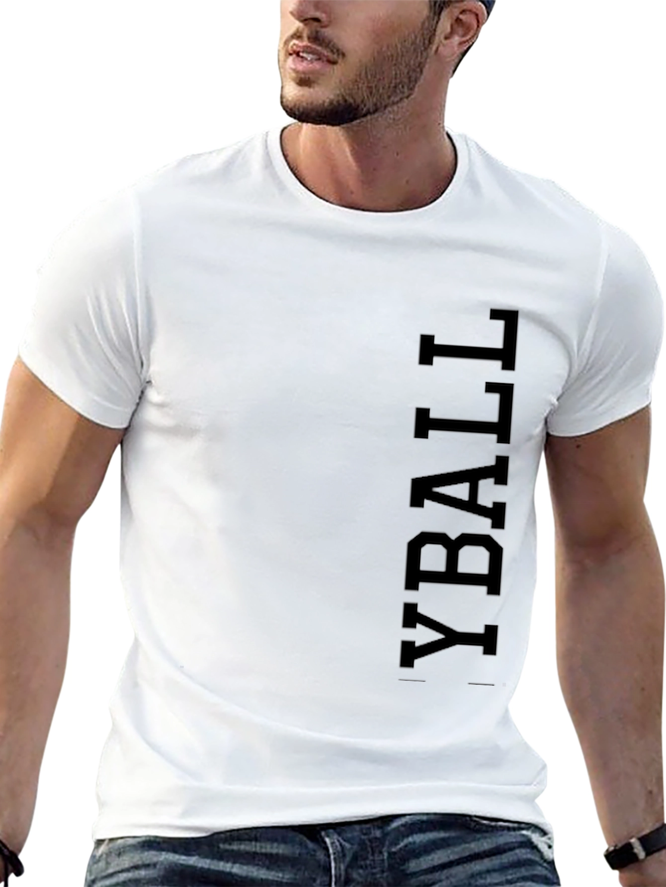 Black Black Yball T-Shirt Casual Wear view 13