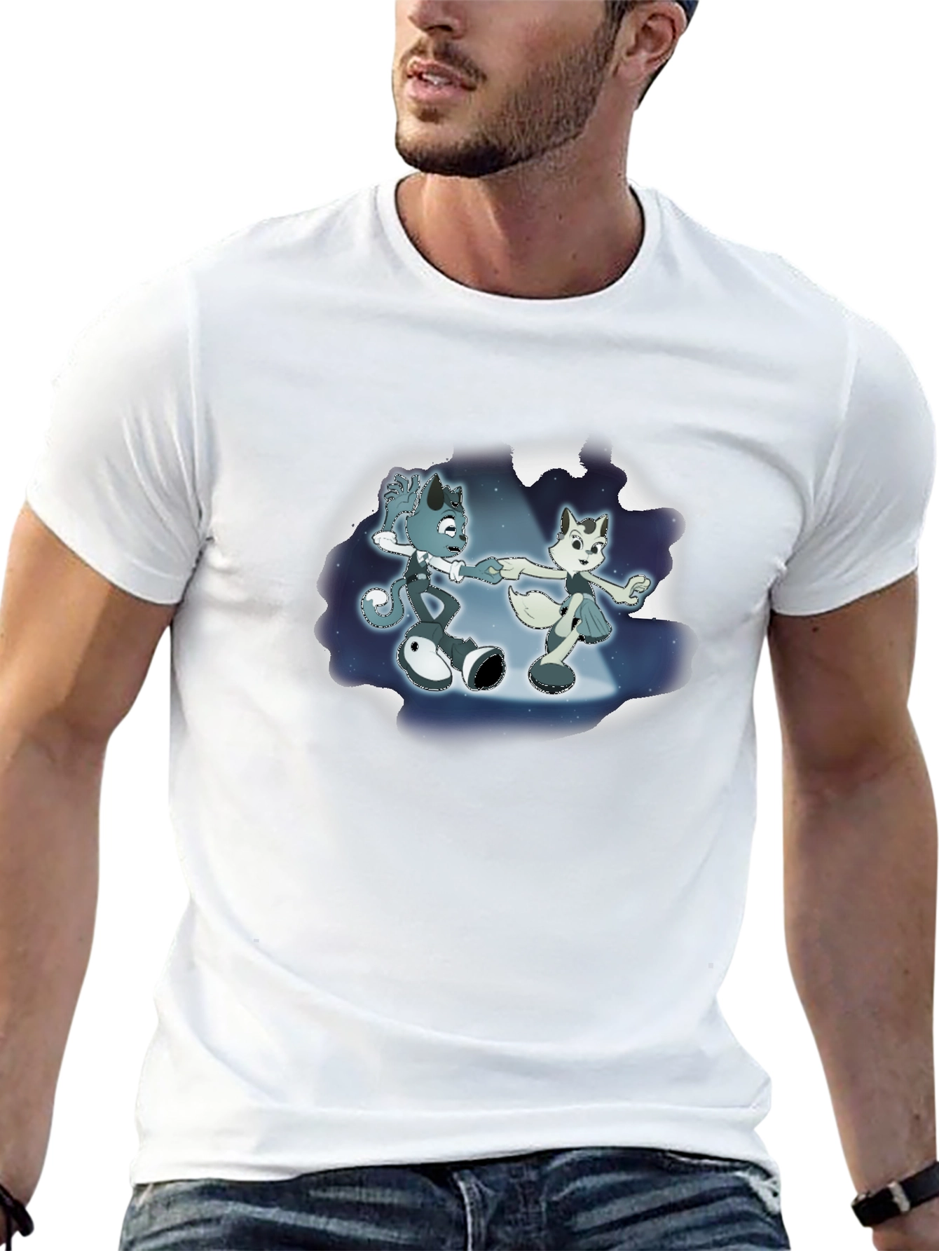 Black Cartoon Dance T-Shirt view 13