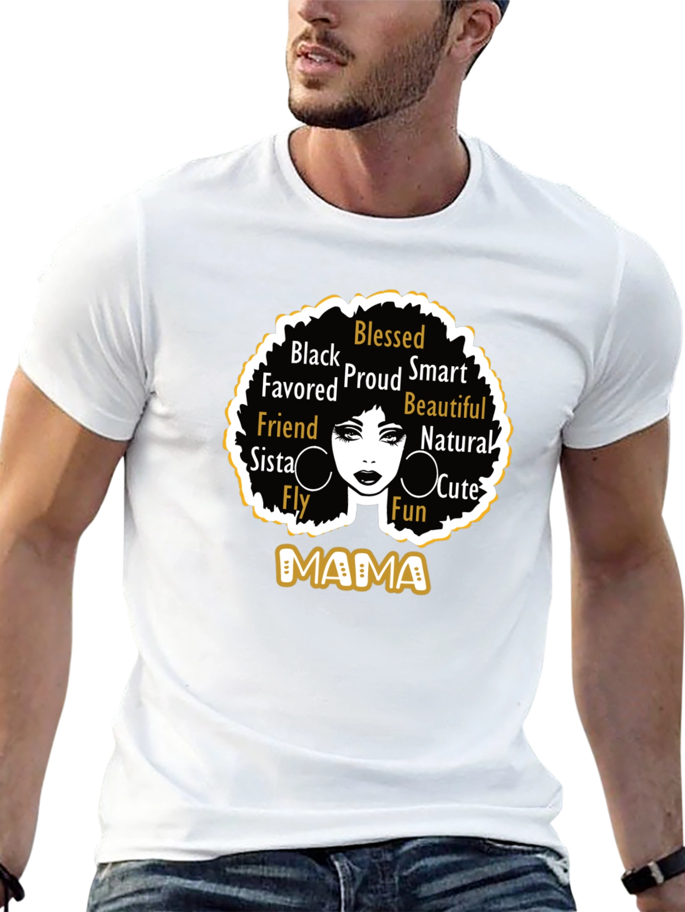 Black Black Mama Graphic Tee - Blessed, Proud, Beautiful view 13