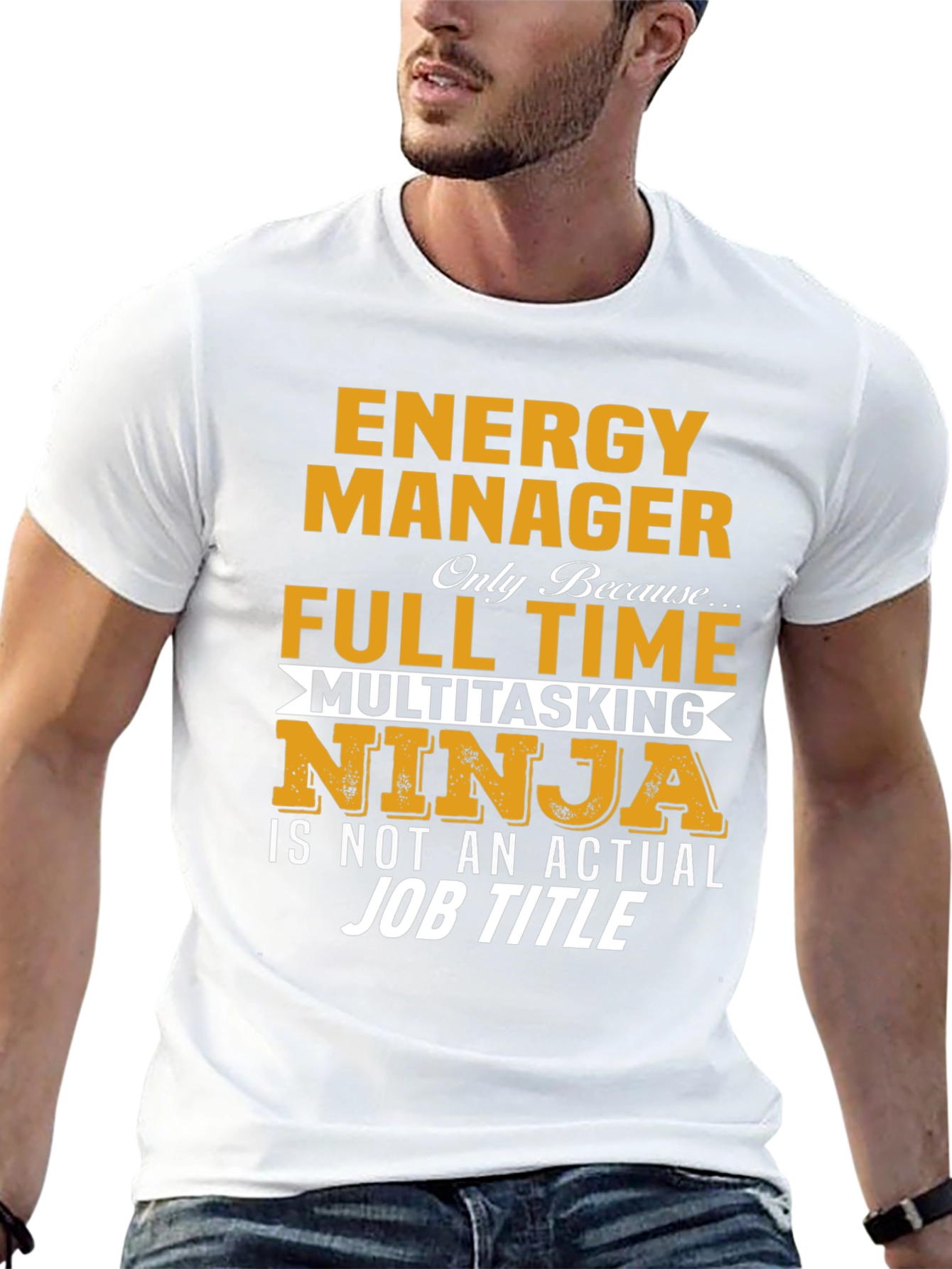 Black Energy Manager Full Time Multitasking Ninja T-Shirt view 13