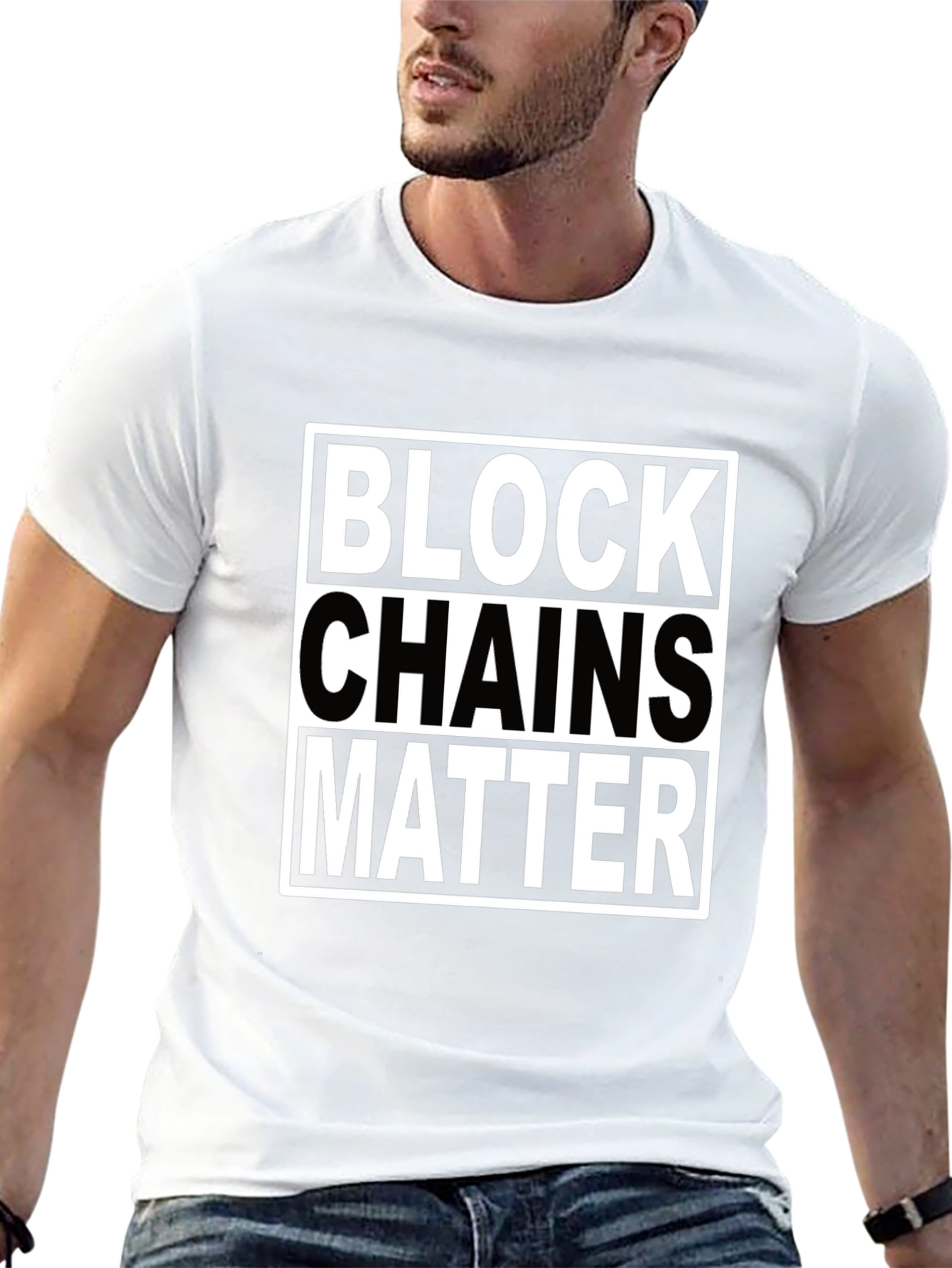 Black Blockchains Matter T-Shirt - Bold Graphic Tee view 13