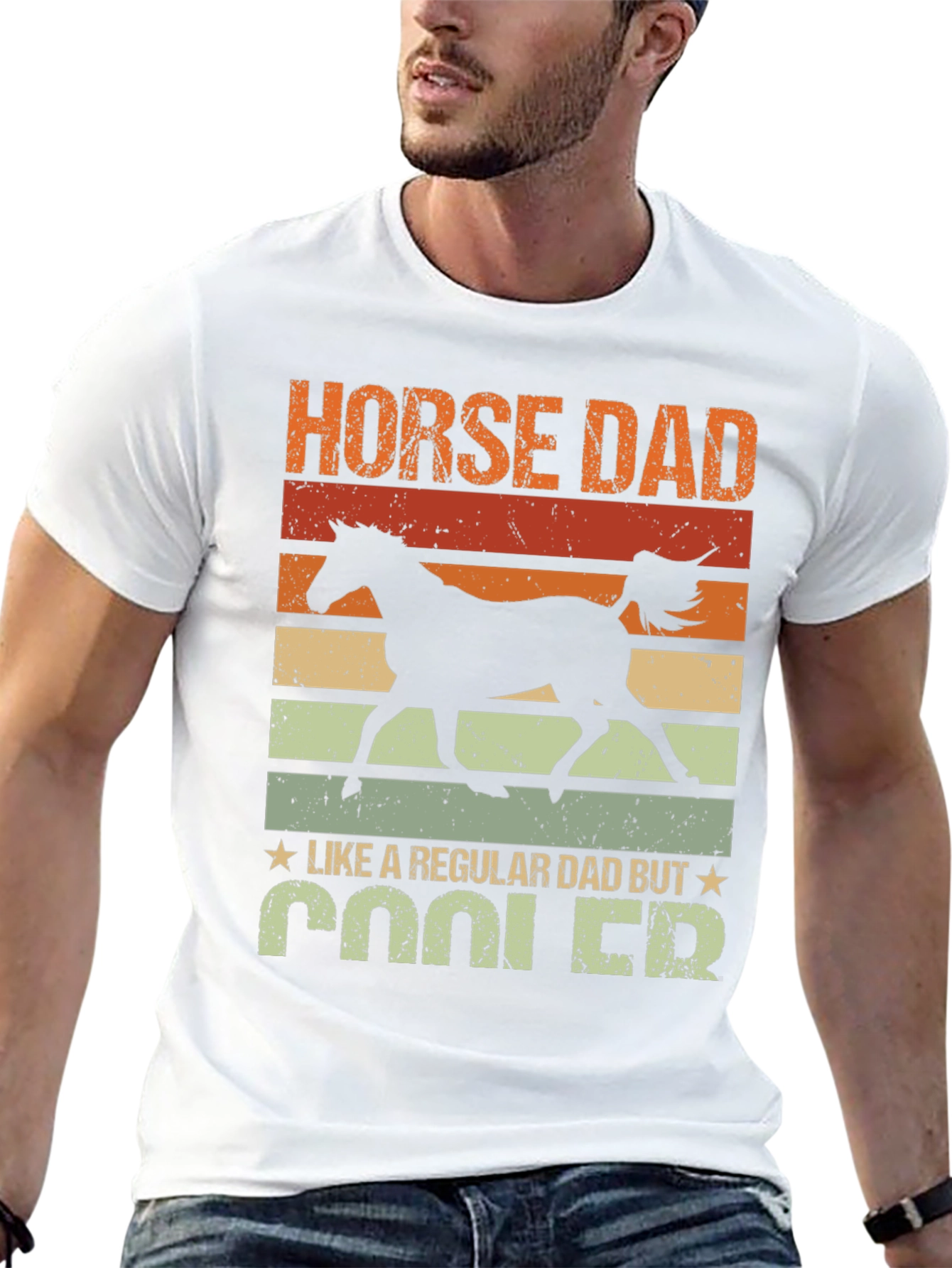 Black Horse Dad T-Shirt - Regular Dad But Cooler view 13