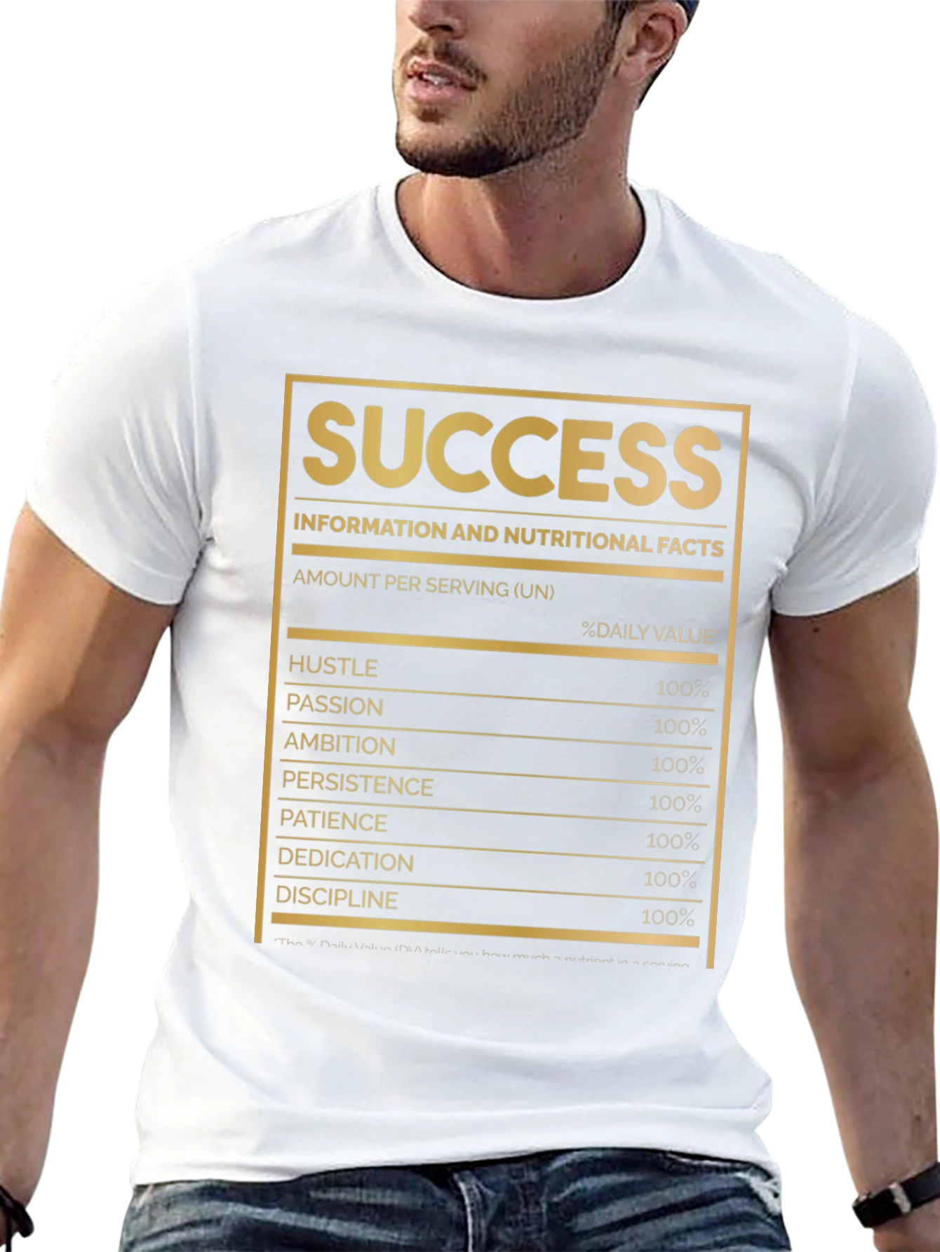 Black Success Nutrition Facts T-Shirt view 13