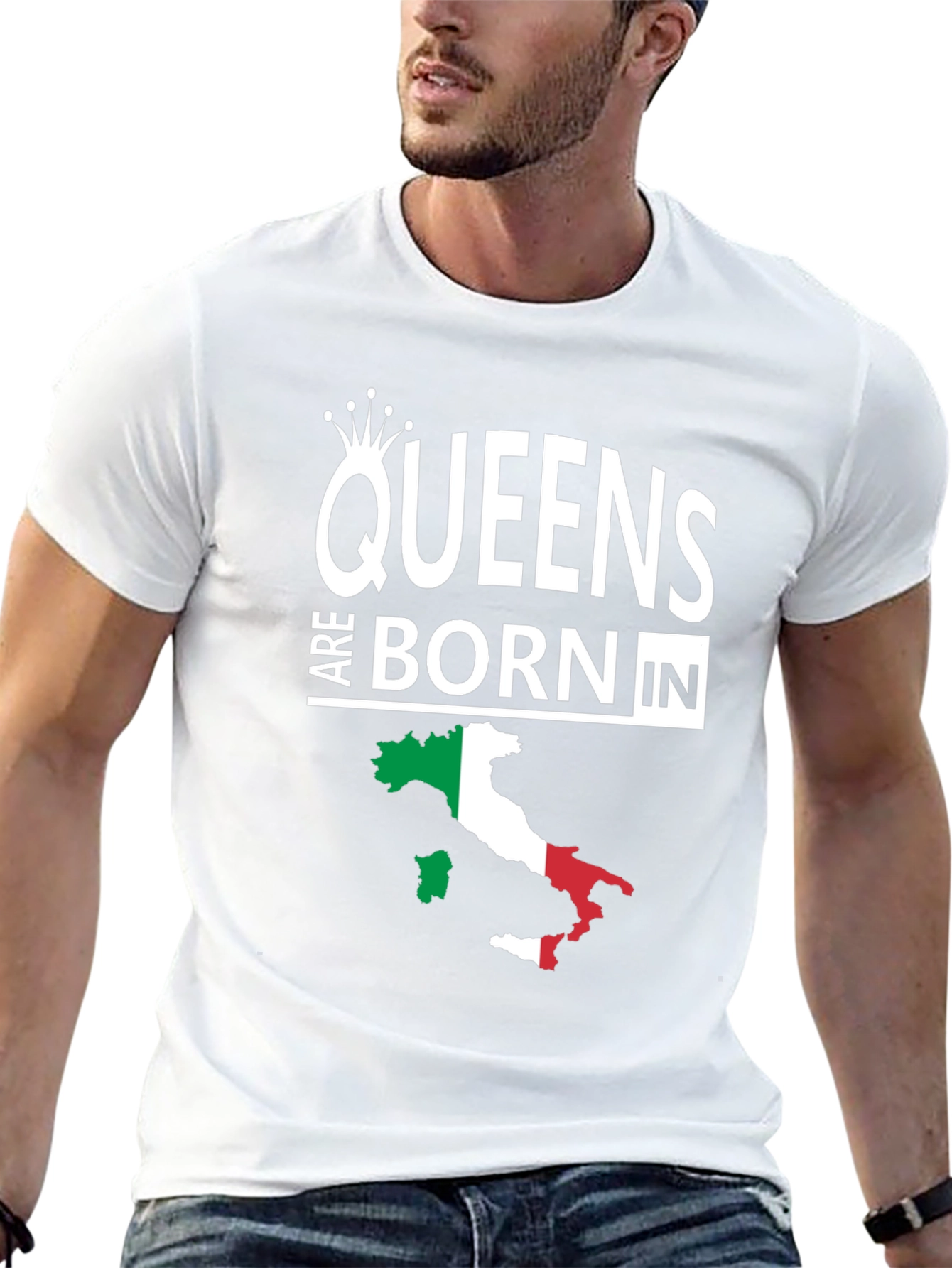 Black Queens Born in Italy T-Shirt view 13