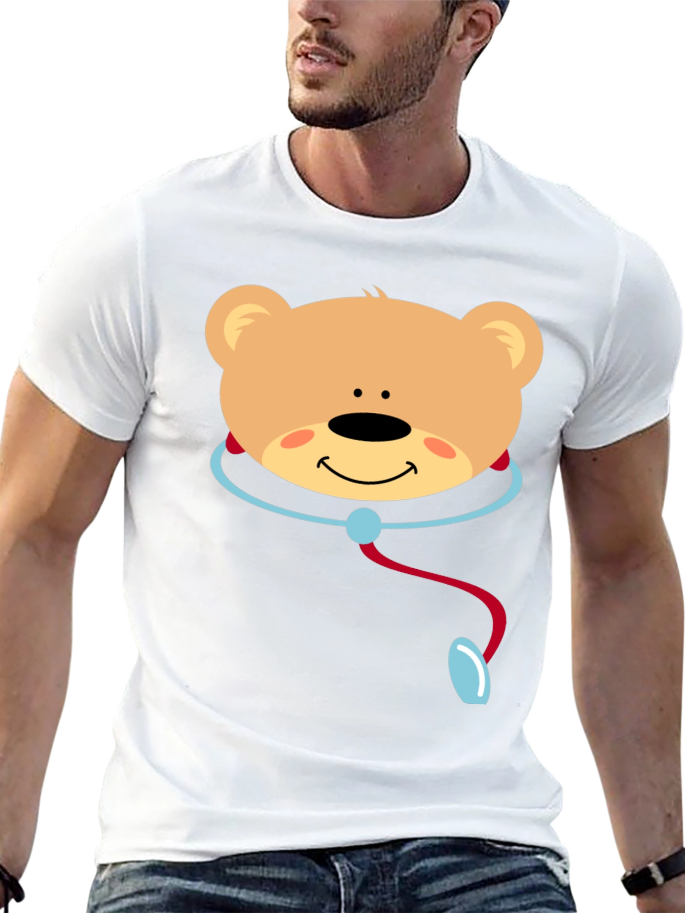 Black Doctor Teddy Bear Graphic T-Shirt view 13