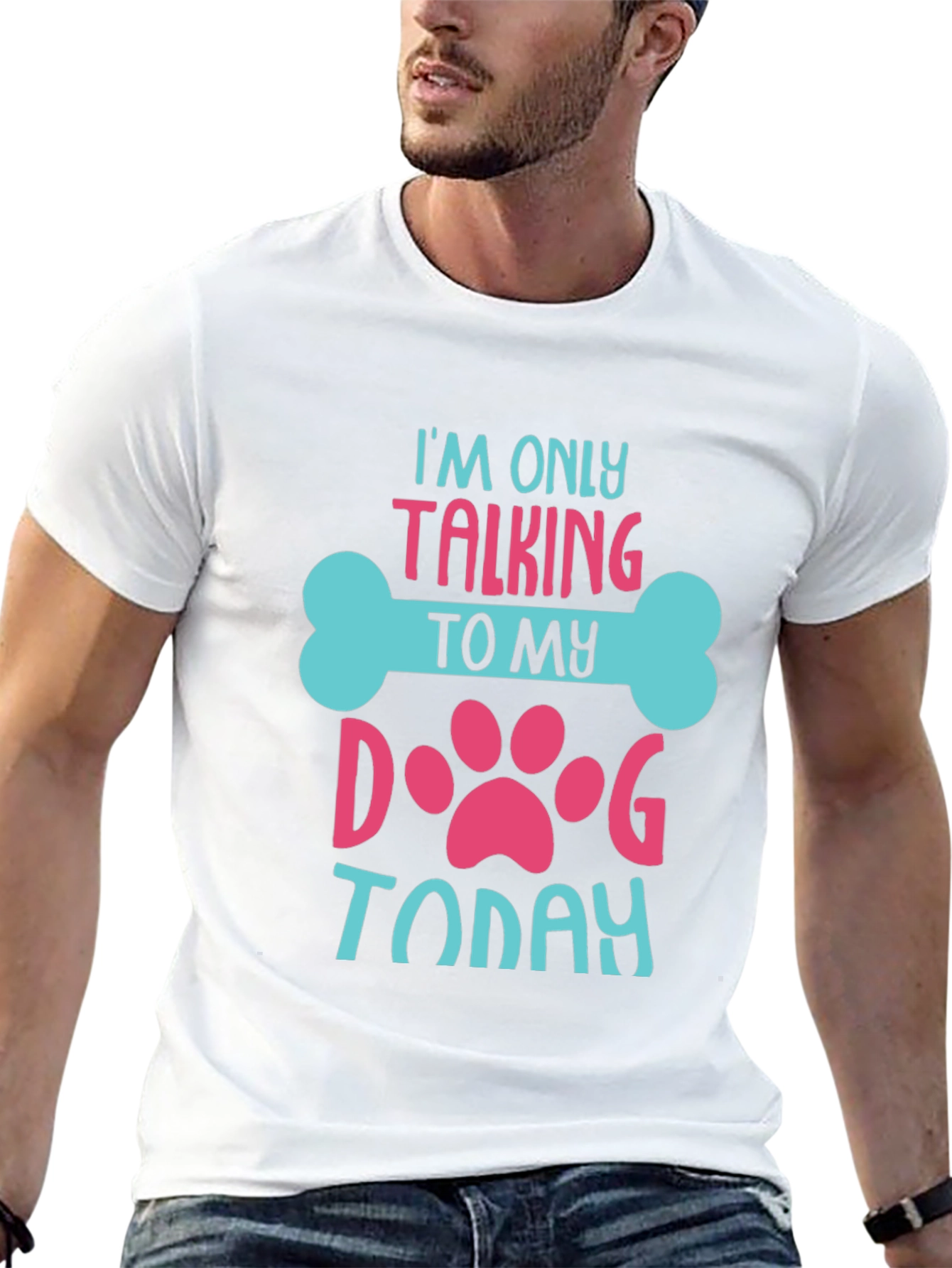 Black Dog Lover T-Shirt: I'm Only Talking to My Dog Today! view 13
