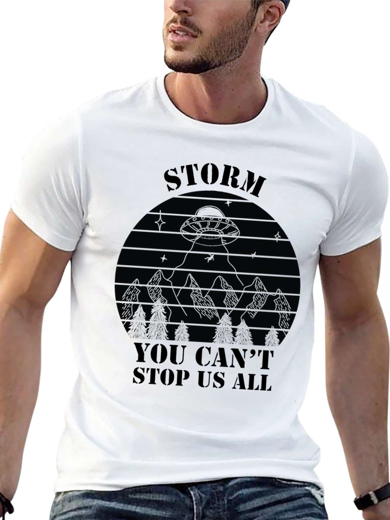 Black Storm Area 51 T-Shirt - You Can't Stop Us All view 13