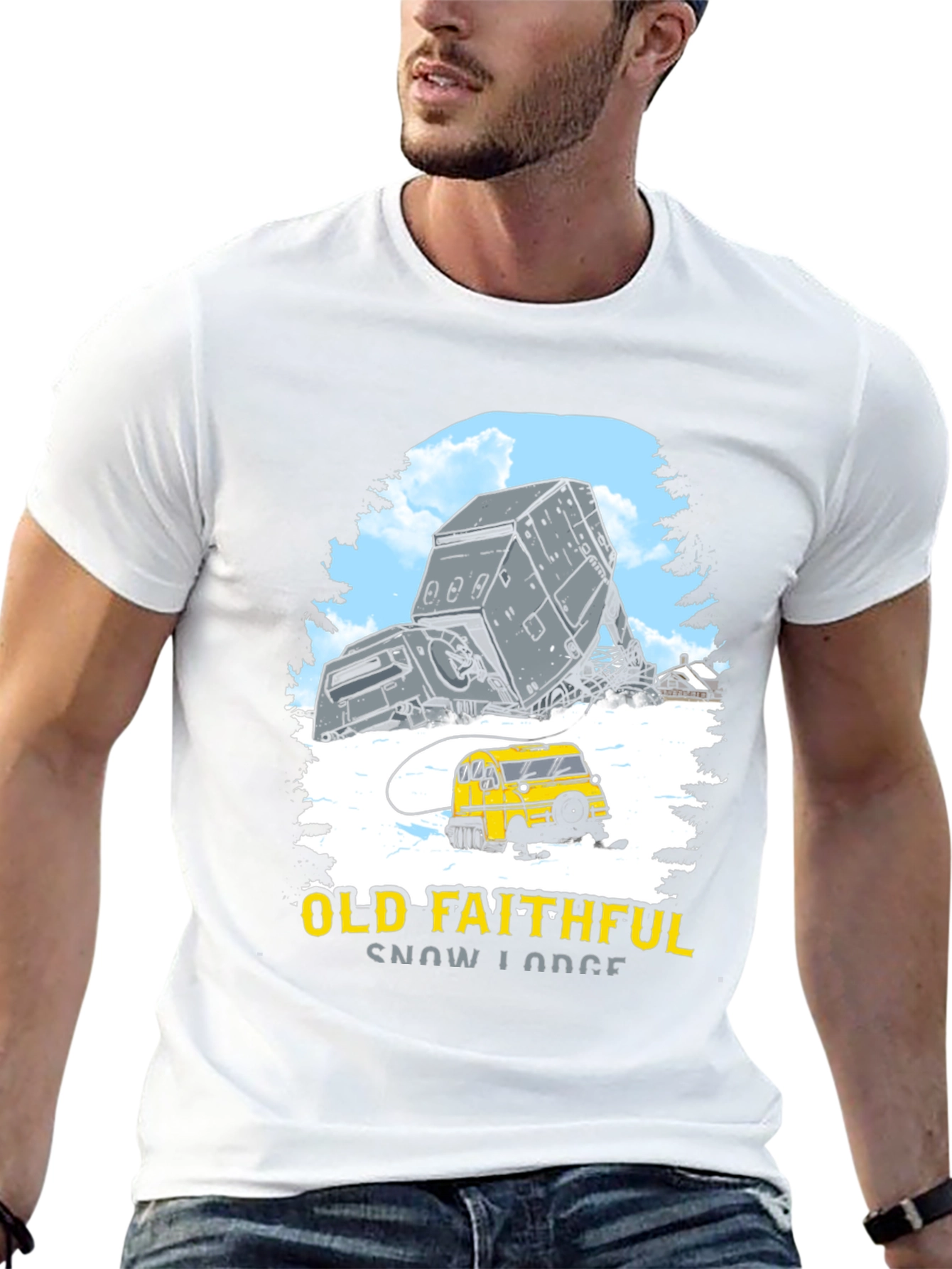 Black Old Faithful Snow Lodge Graphic Tee view 13