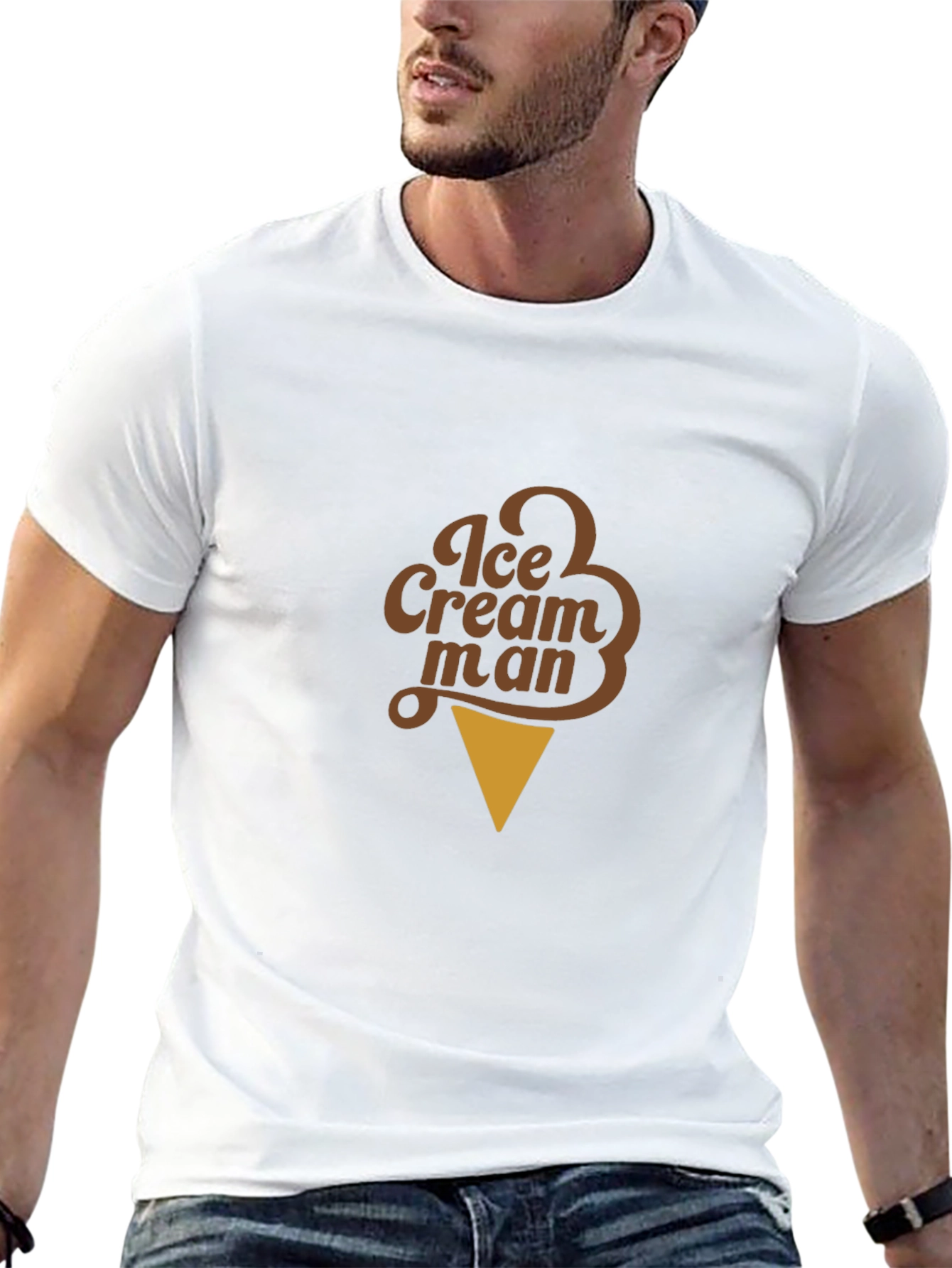 Black Ice Cream Man T-Shirt - Novelty Graphic Tee view 13
