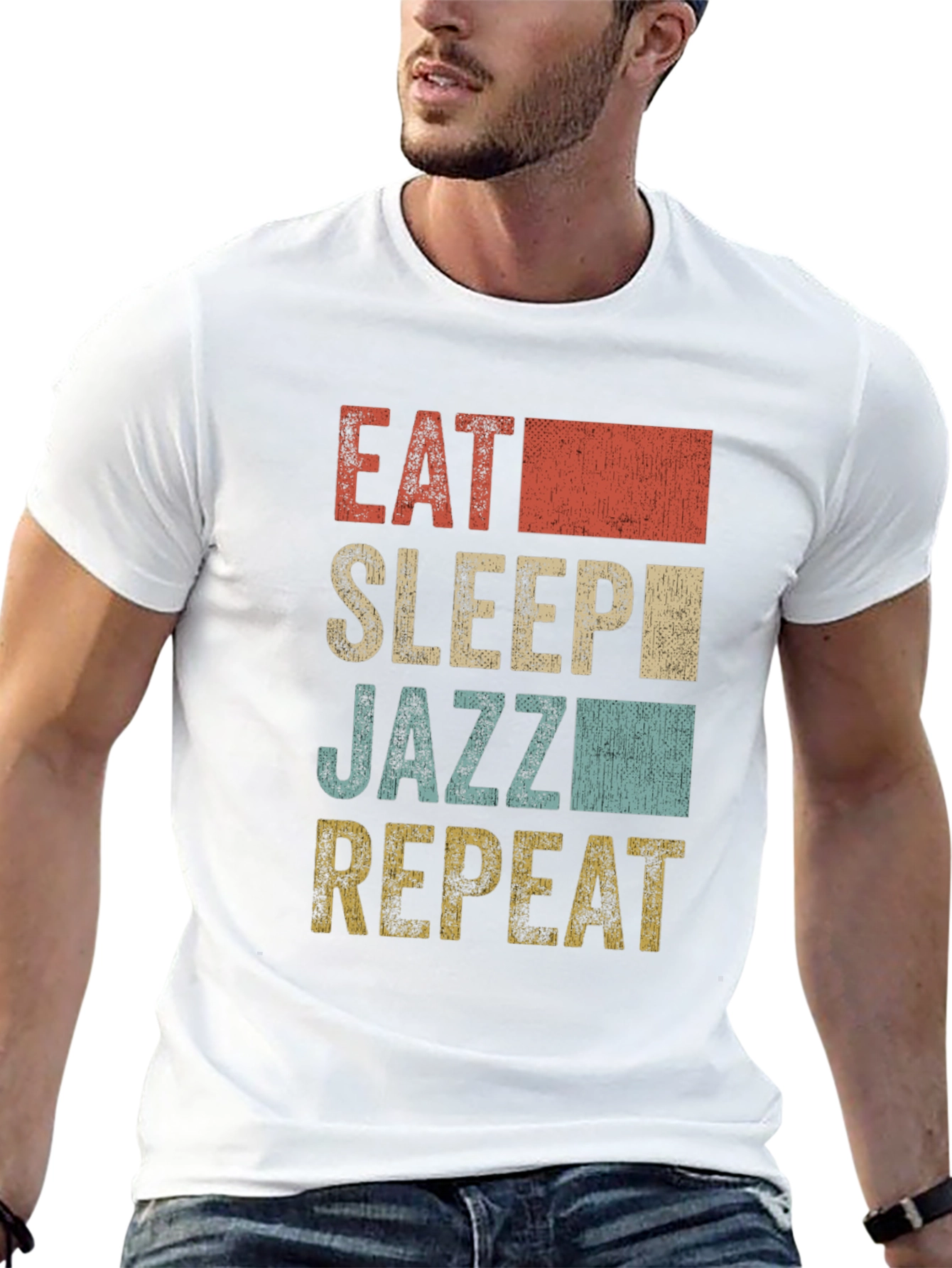 Black Eat Sleep Jazz Repeat T-Shirt view 13