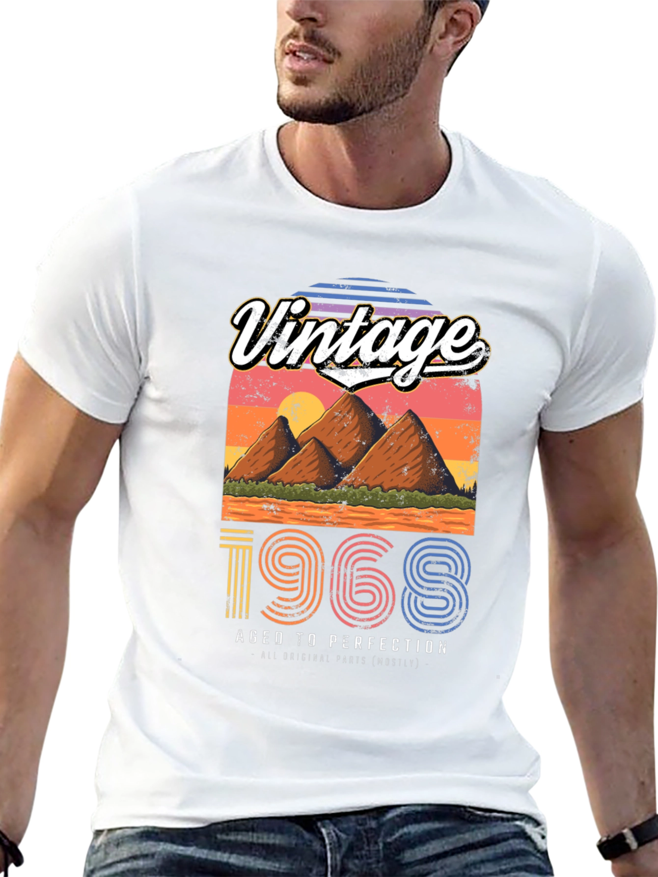 Black Vintage 1968 Aged to Perfection T-Shirt view 13