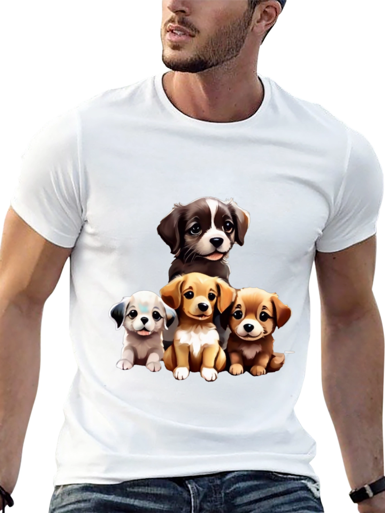 Black Puppy Pals Graphic Tee - Cute Dog Lover Shirt view 13