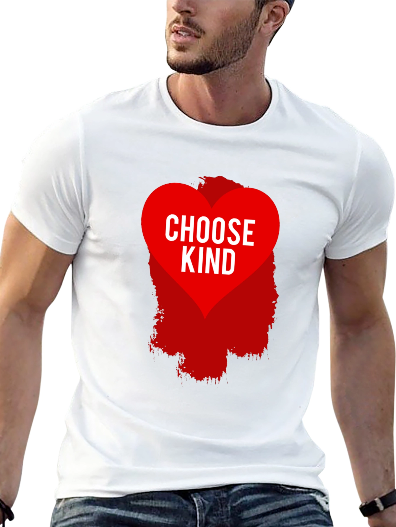 Black Choose Kind Graphic Tee - Black Cotton Blend Shirt view 13
