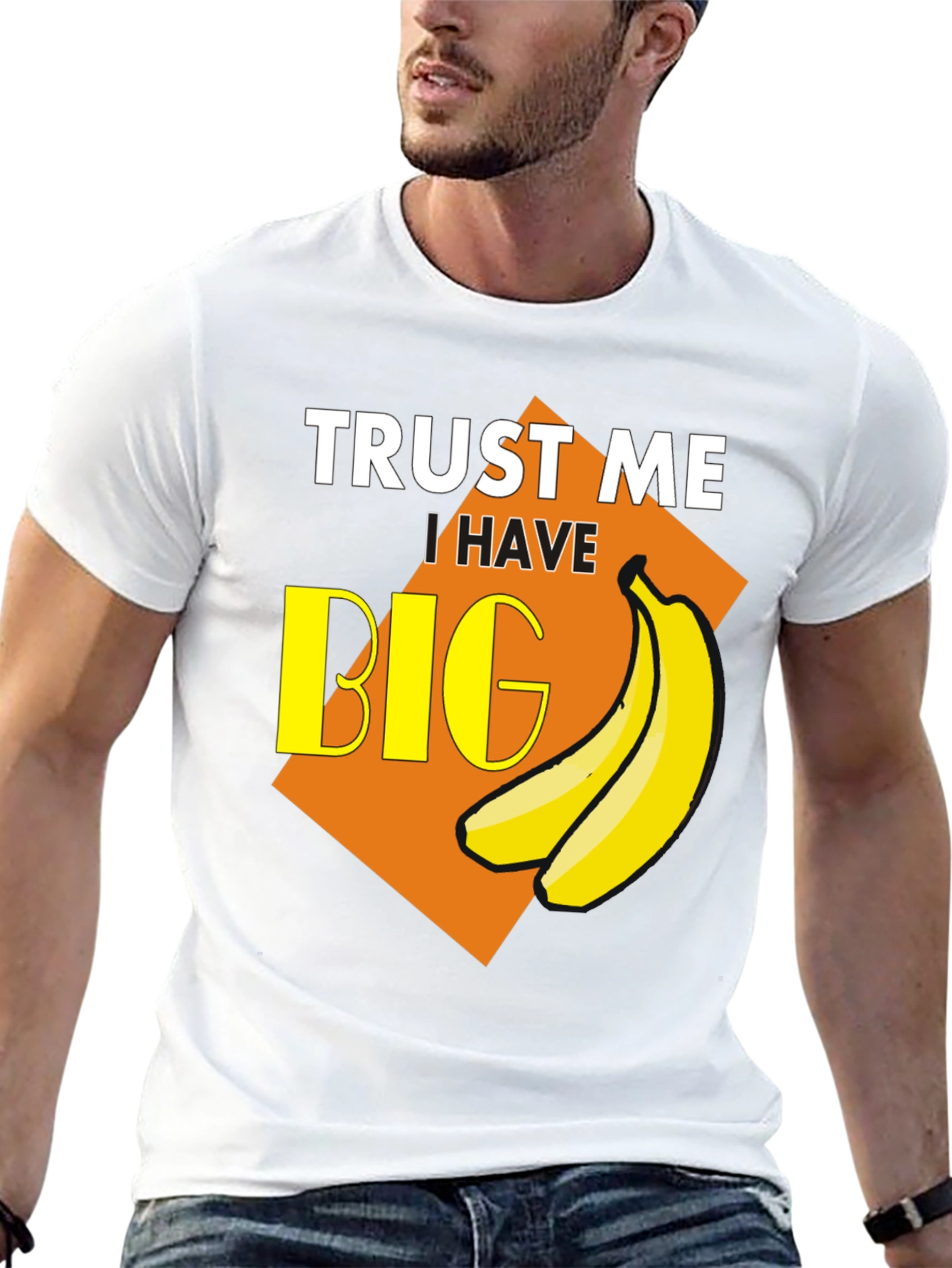 Black Trust Me I Have Big Bananas T-Shirt view 13