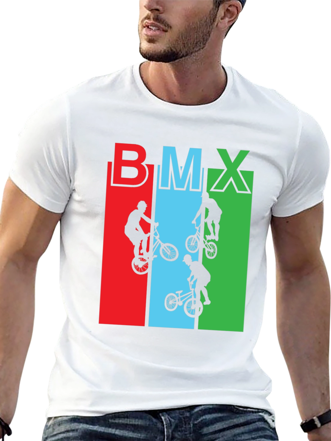 BMX Rider Graphic Tee - Black Cotton T-Shirt - 13