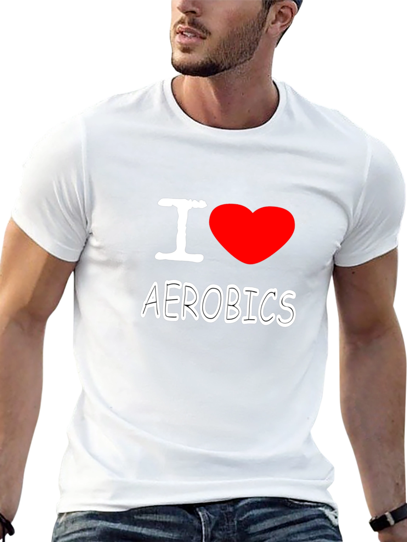 Black I Heart Aerobics Black Cotton Tee view 13