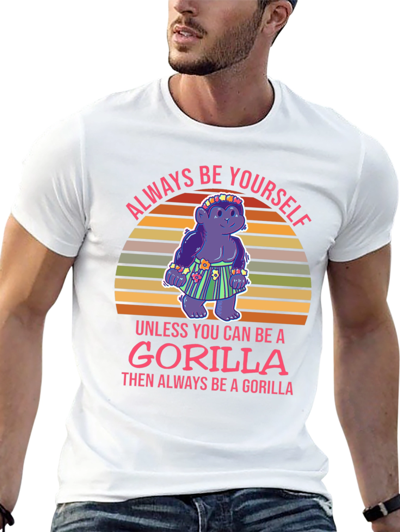 Black Always Be Yourself Gorilla T-Shirt view 13
